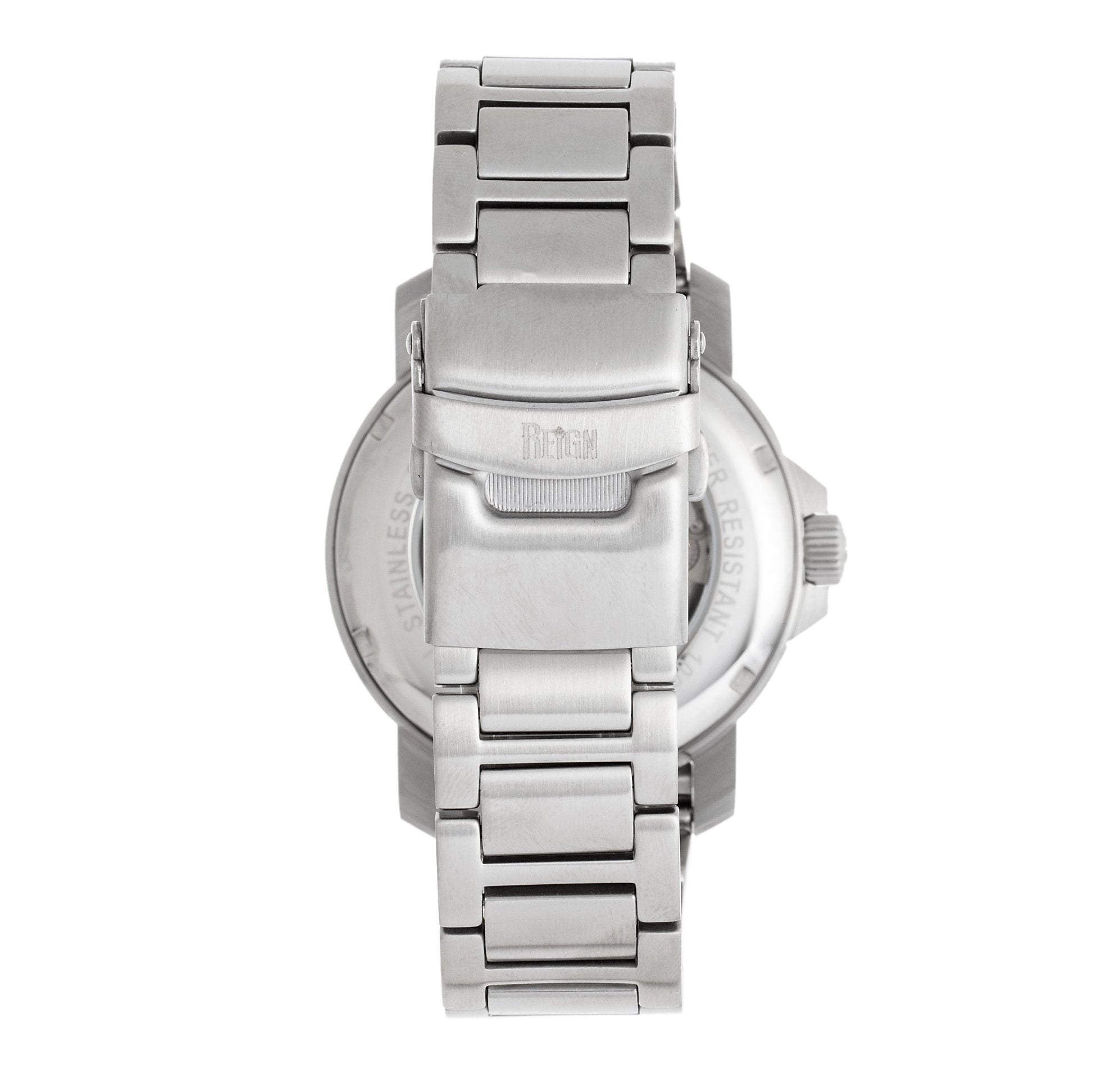 Reign Helios Automatic Bracelet Watch w/Day/Date - Silver/White - REIRN5701