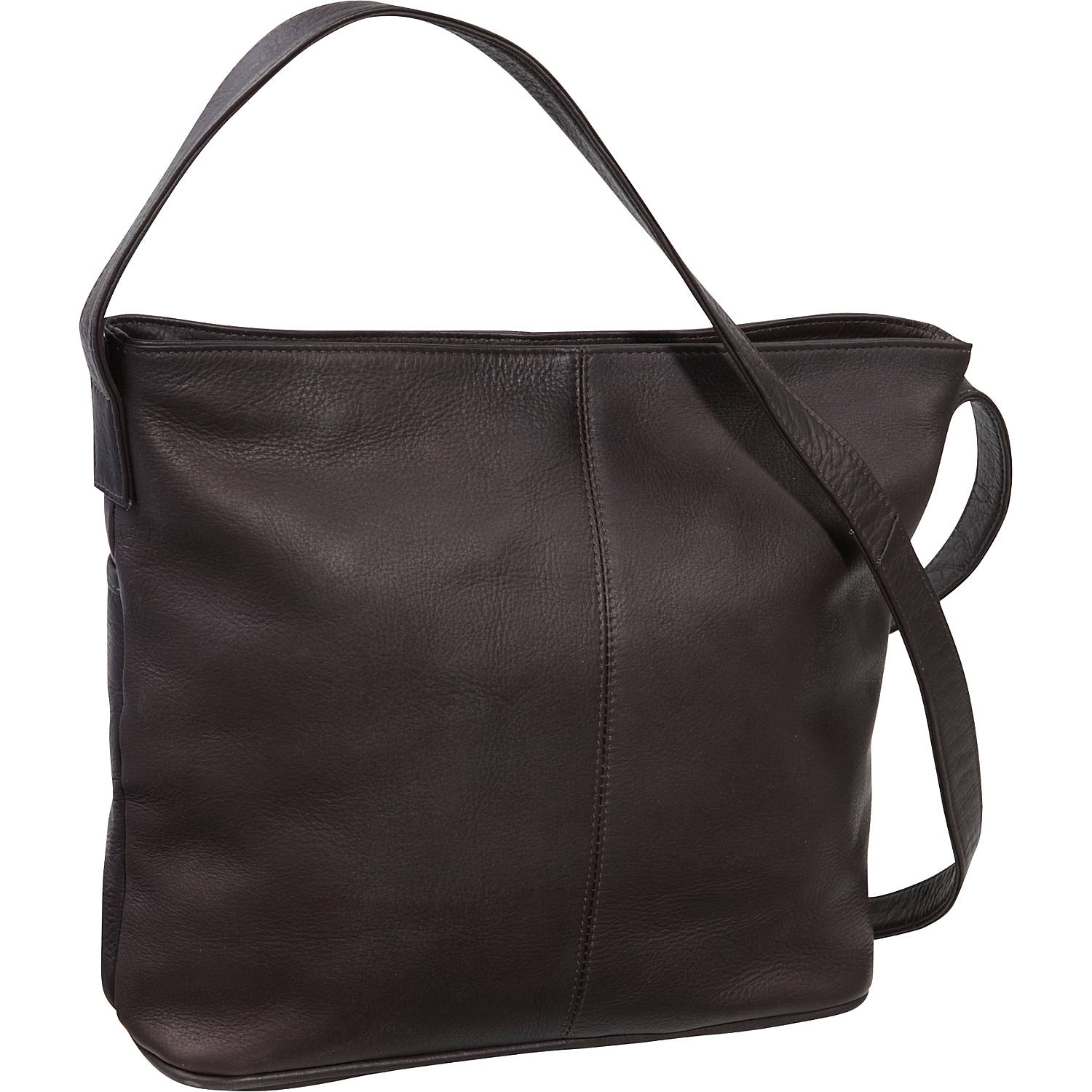 title:Le Donne Leather Two Slip Pocket Shoulder Bag;color:TAN