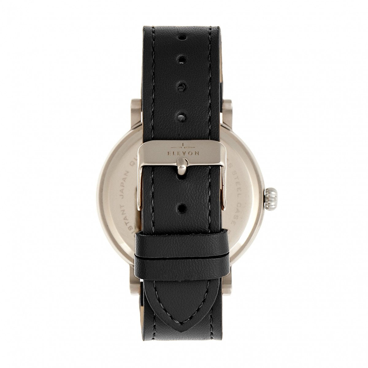 Elevon Felix Leather-Band Watch - Silver/Black - ELE109-2