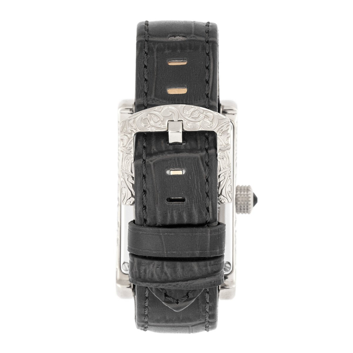 Heritor Automatic Jefferson Leather-Band Watch - Silver/Black - HERHR8801