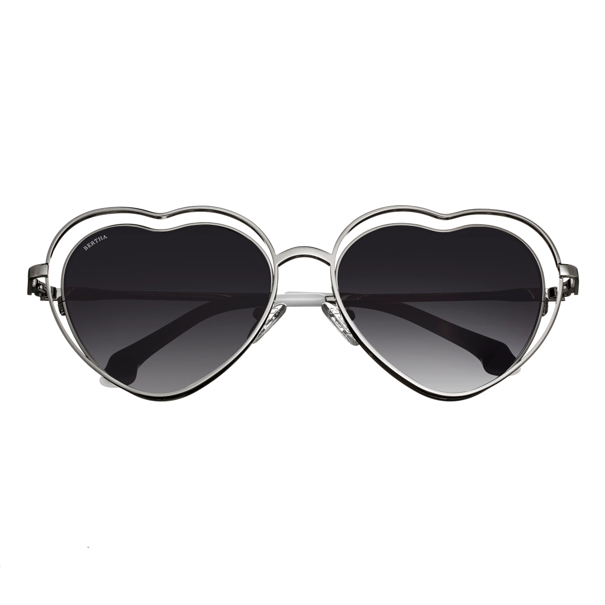 Bertha Lolita Handmade in Italy Sunglasses - Silver - BRSIT111-2