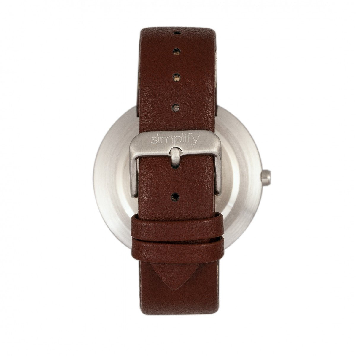 Simplify The 6000 Strap Watch - Silver/Brown - SIM6001