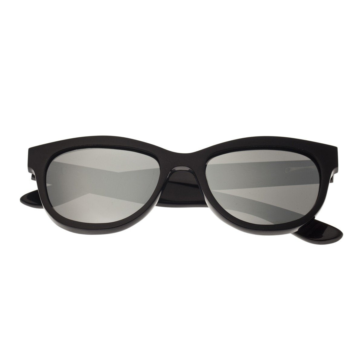 Bertha Carly Buffalo-Horn Polarized Sunglasses - Black/Silver - BRSBR009BS