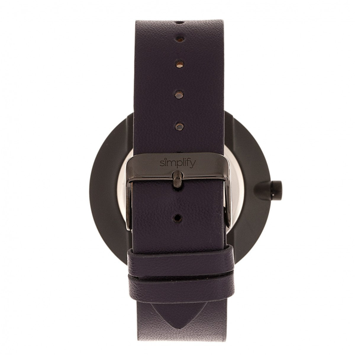 Simplify The 3000 Leather-Band Watch - Plum - SIM3006