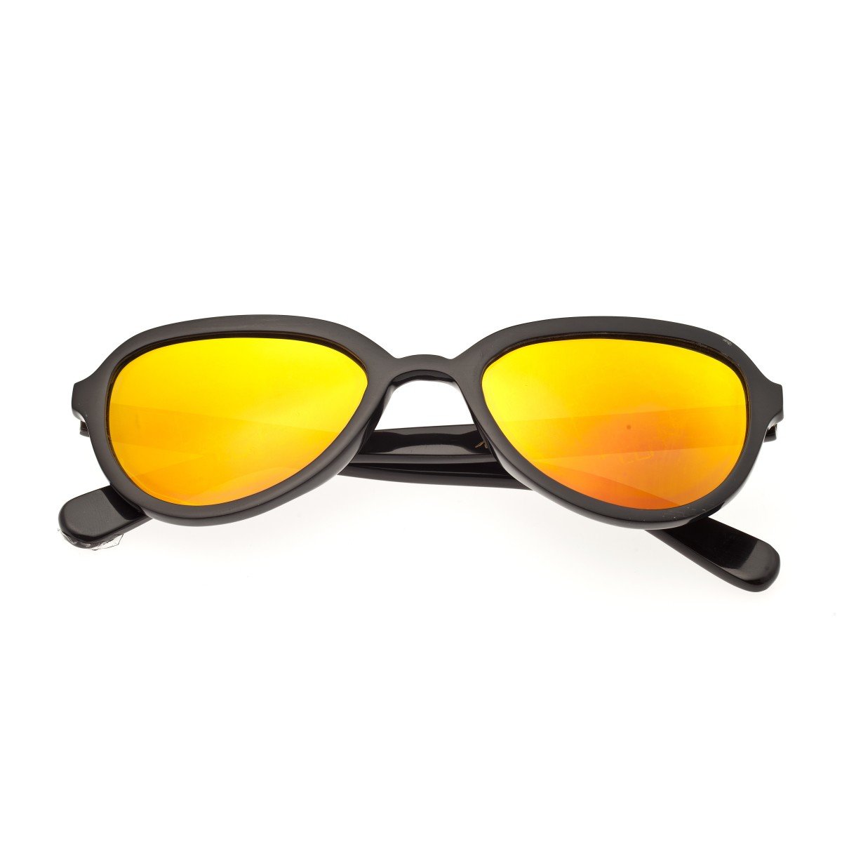 Bertha Alexa Buffalo-Horn Polarized Sunglasses - Black/Gold - BRSBR007B