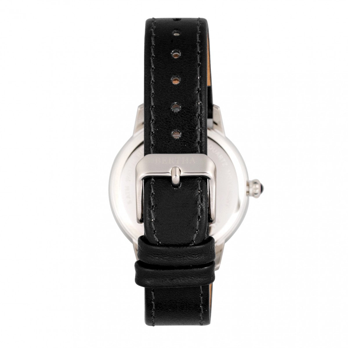 Bertha Adaline Mother-Of-Pearl Leather-Band Watch - Black - BTHBR8201