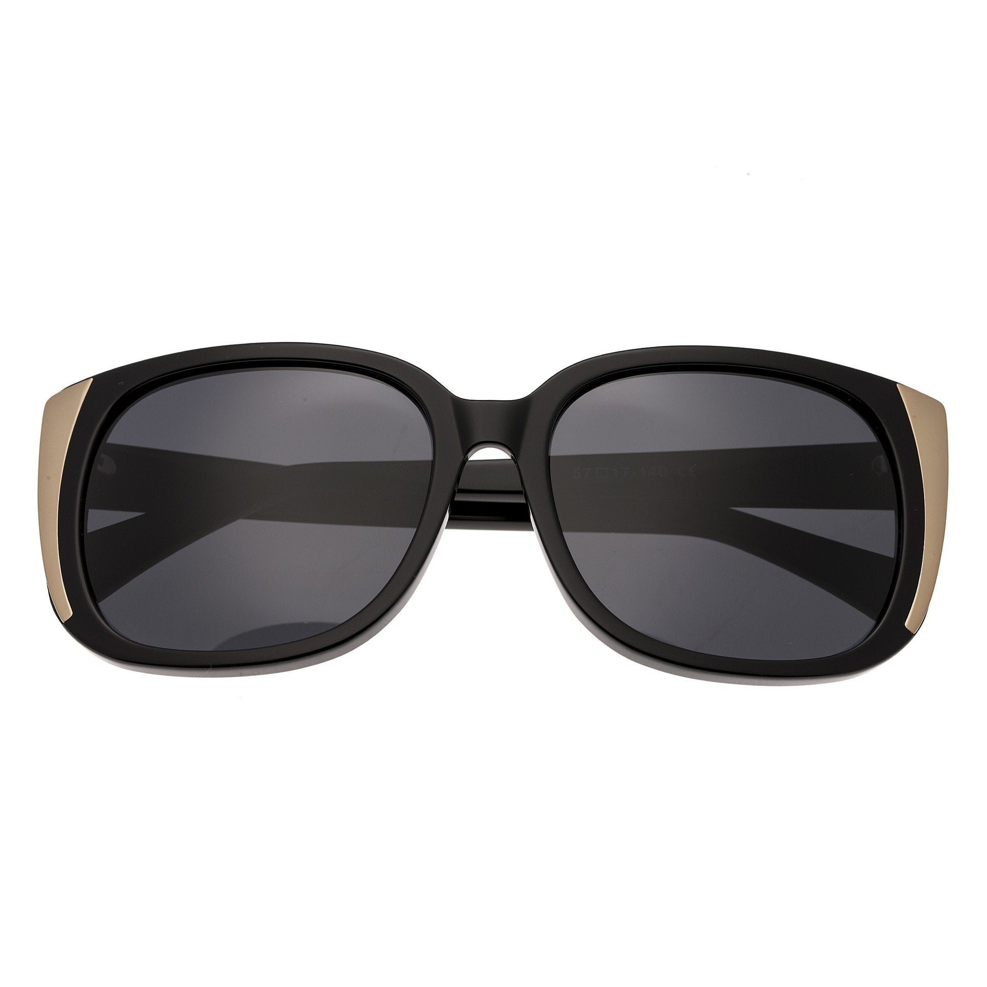 Bertha Natalia Polarized Sunglasses - Black/Black - BRSBR016B