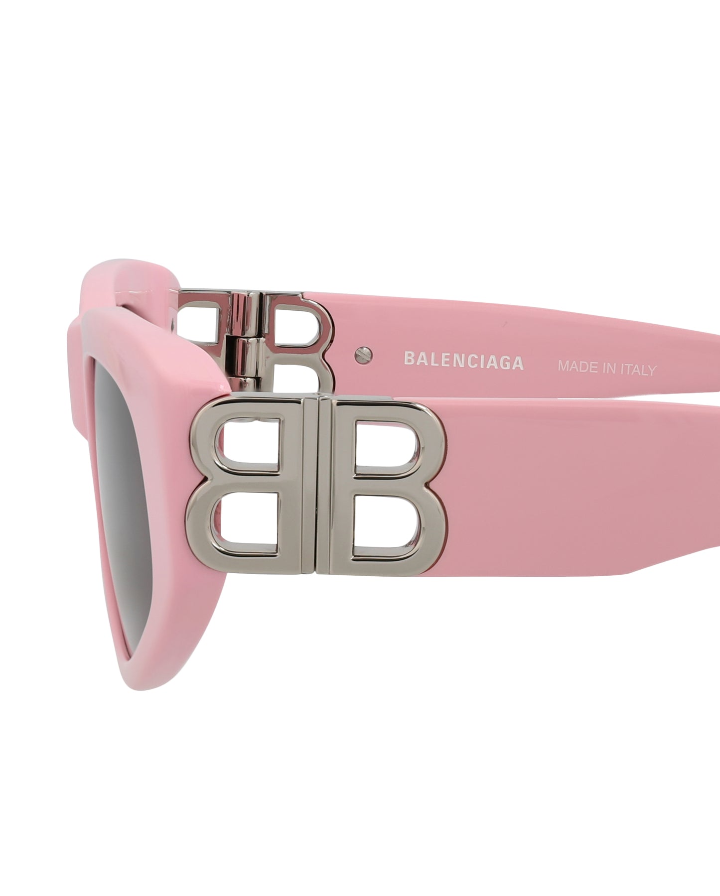 title:Balenciaga Cat Eye-Frame Recycled Acetate Sunglasses, Style #  BB0095S-30008868013;color:Pink Silver Grey