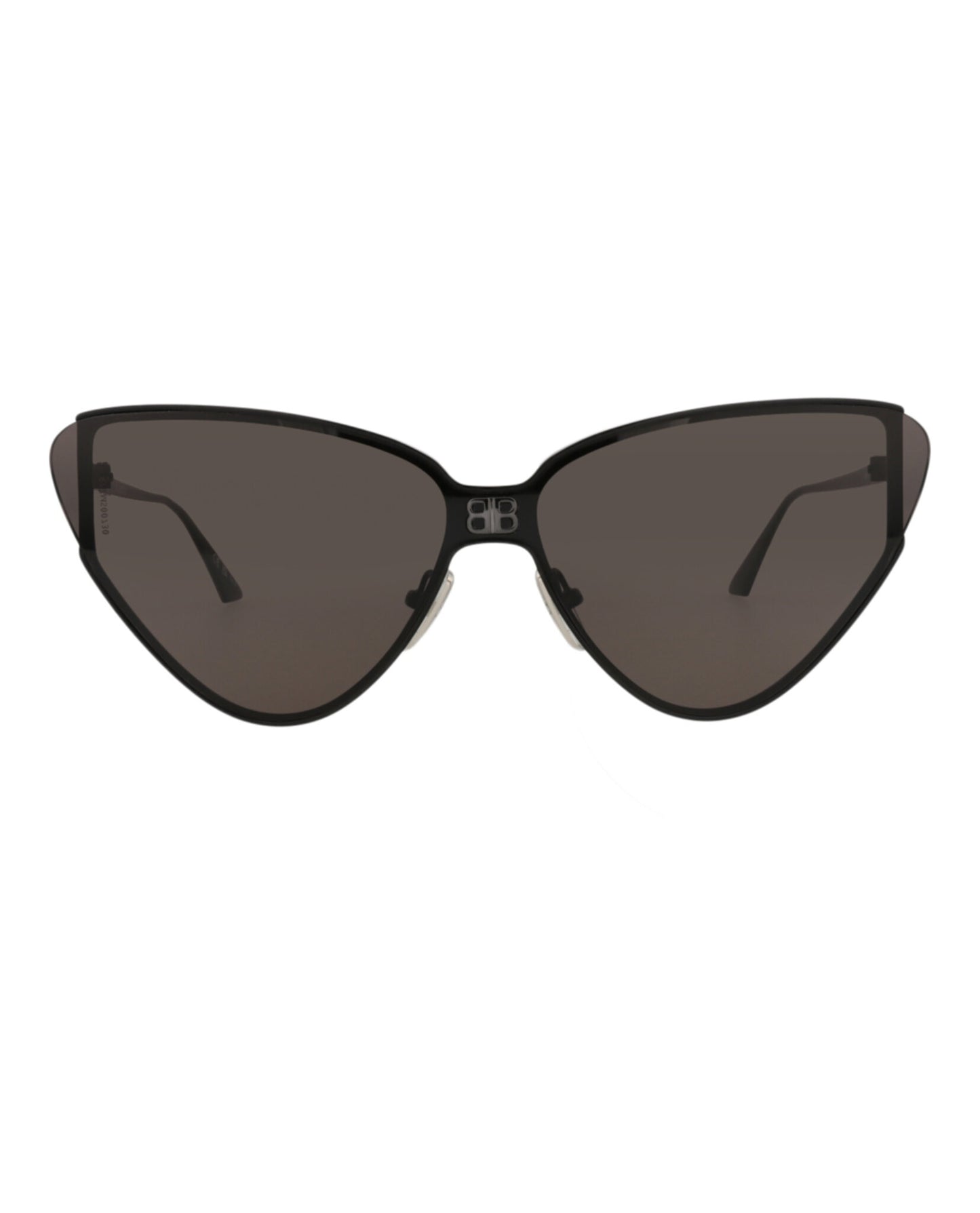 title:Balenciaga Cat Eye-Frame Metal Sunglasses;color:Black Black Grey