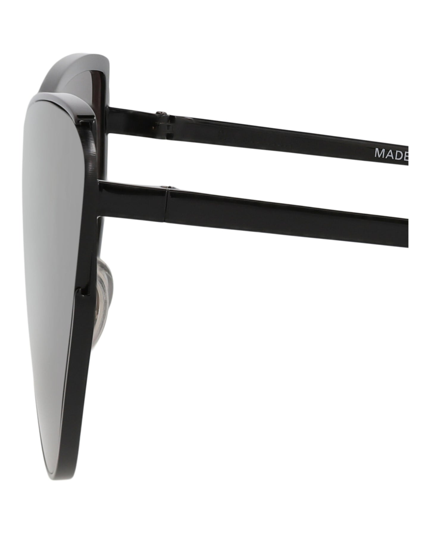 title:Balenciaga Cat Eye-Frame Metal Sunglasses;color:Black Black Grey