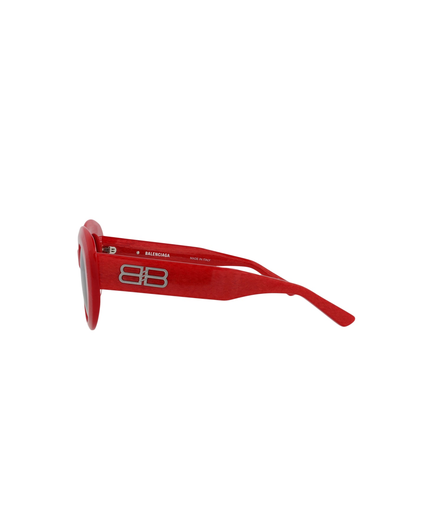 title:Balenciaga Round-Frame Acetate Sunglasses, Style #  BB0235S-30013502003;color:Red Red Grey