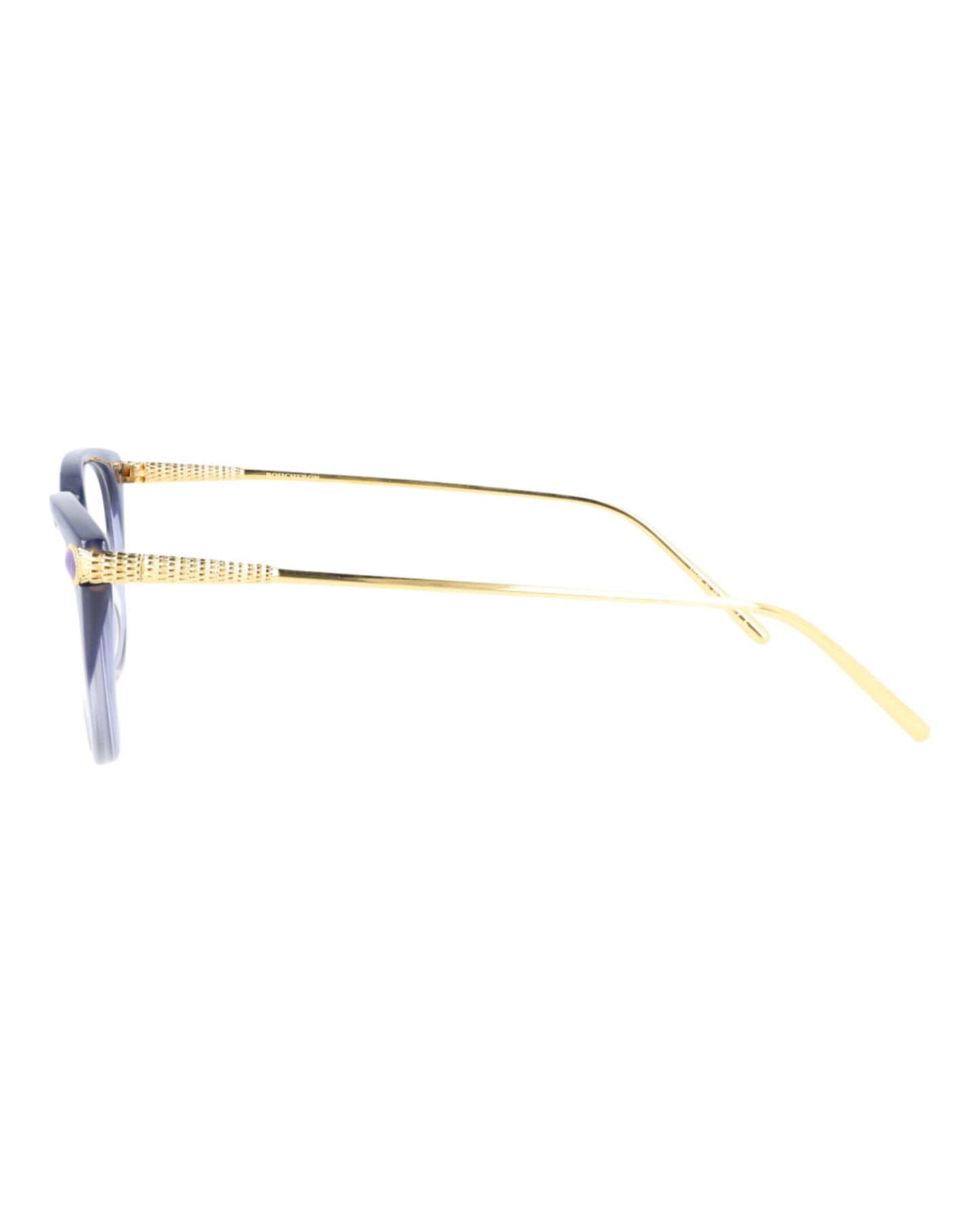 title:Boucheron Cat Eye-Frame Acetate Optical Frames;color:Light Blue Gold