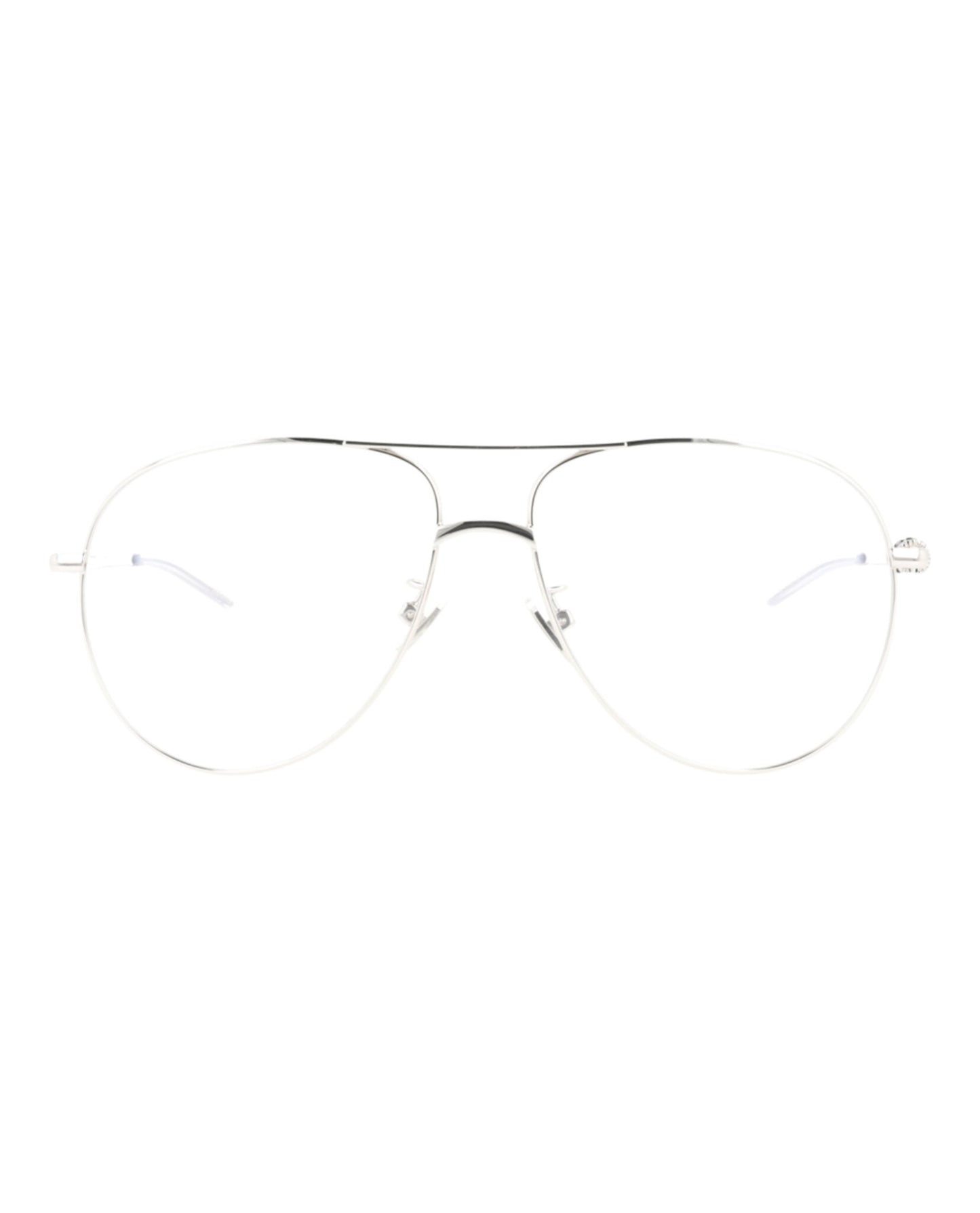 title:Boucheron Aviator-Style Metal Optical Frames;color:White White Transparent