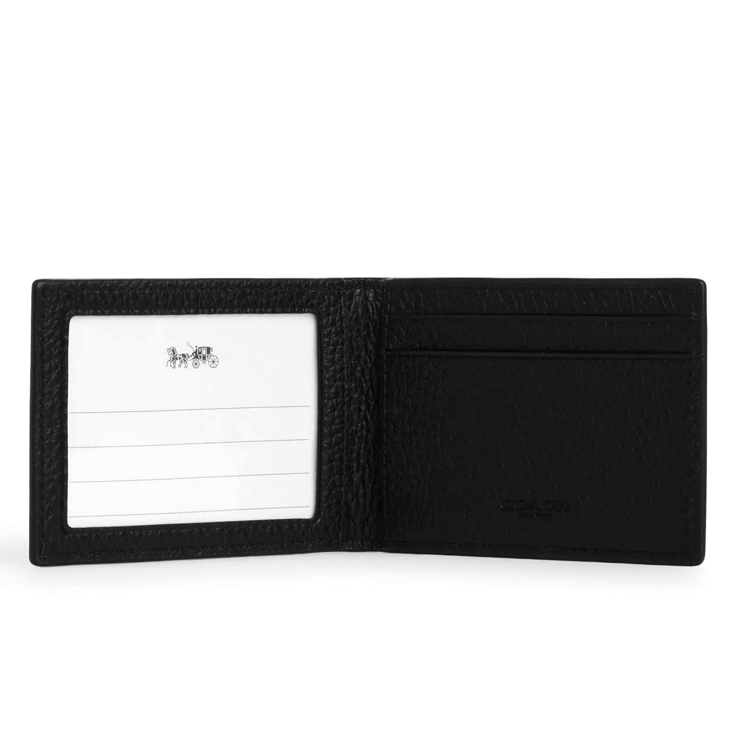 title:Coach Men's Compact Billfold Wallet;color:Black