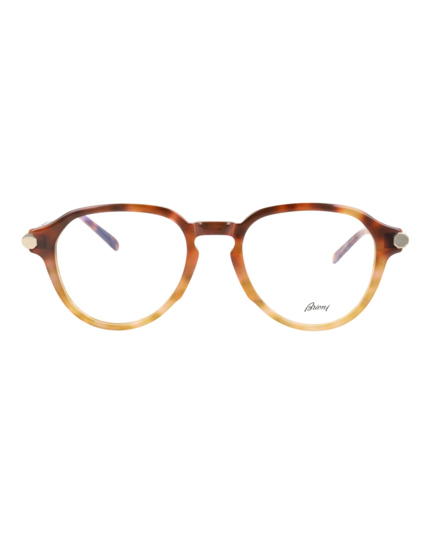 title:Brioni Round-Frame Acetate Optical Frames;color:Havana Havana Transparent