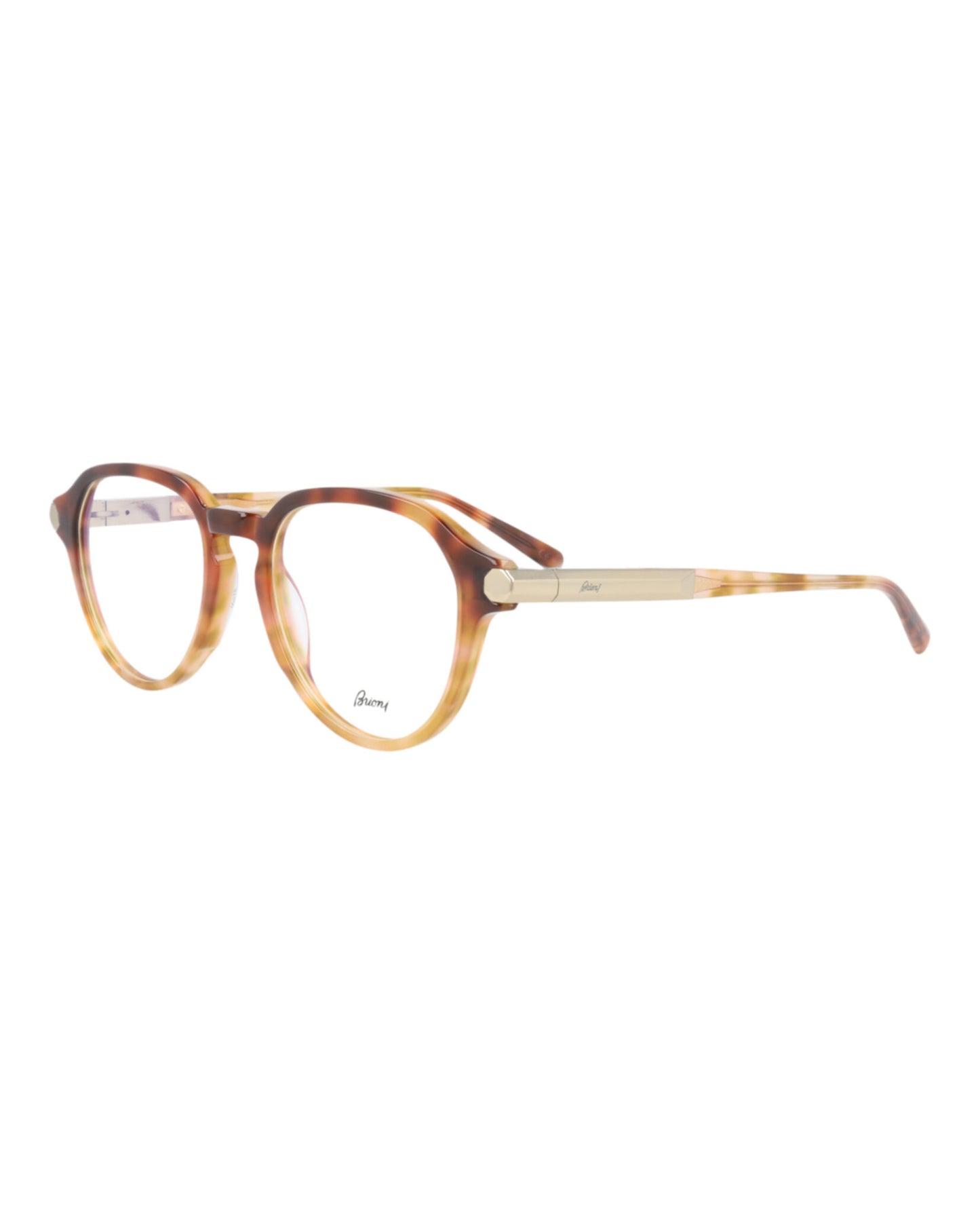 title:Brioni Round-Frame Acetate Optical Frames;color:Havana Havana Transparent