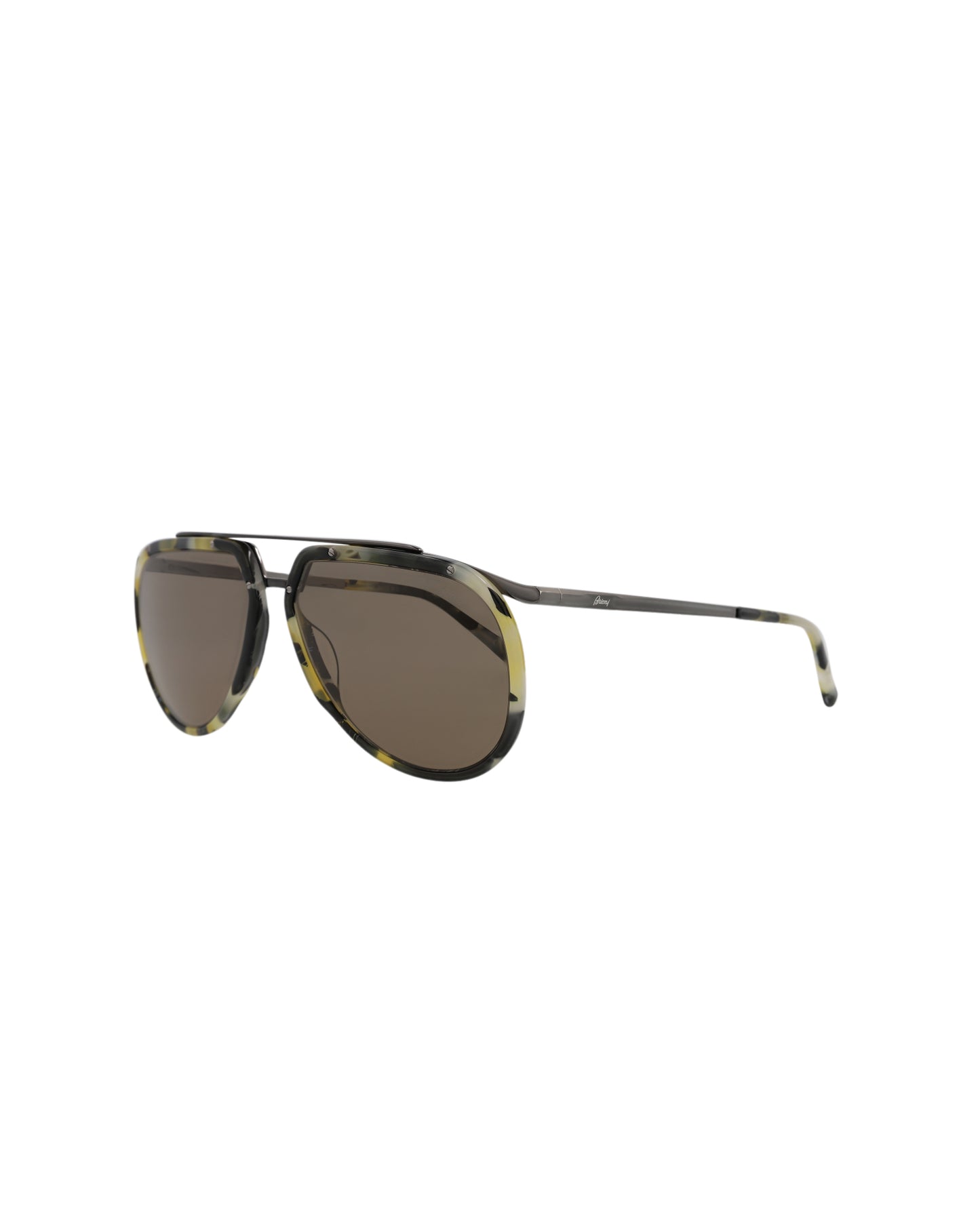 title:Brioni Aviator-Frame Acetate Sunglasses, Style #  BR0084S-30008724004;color:Havana Ruthenium Brown