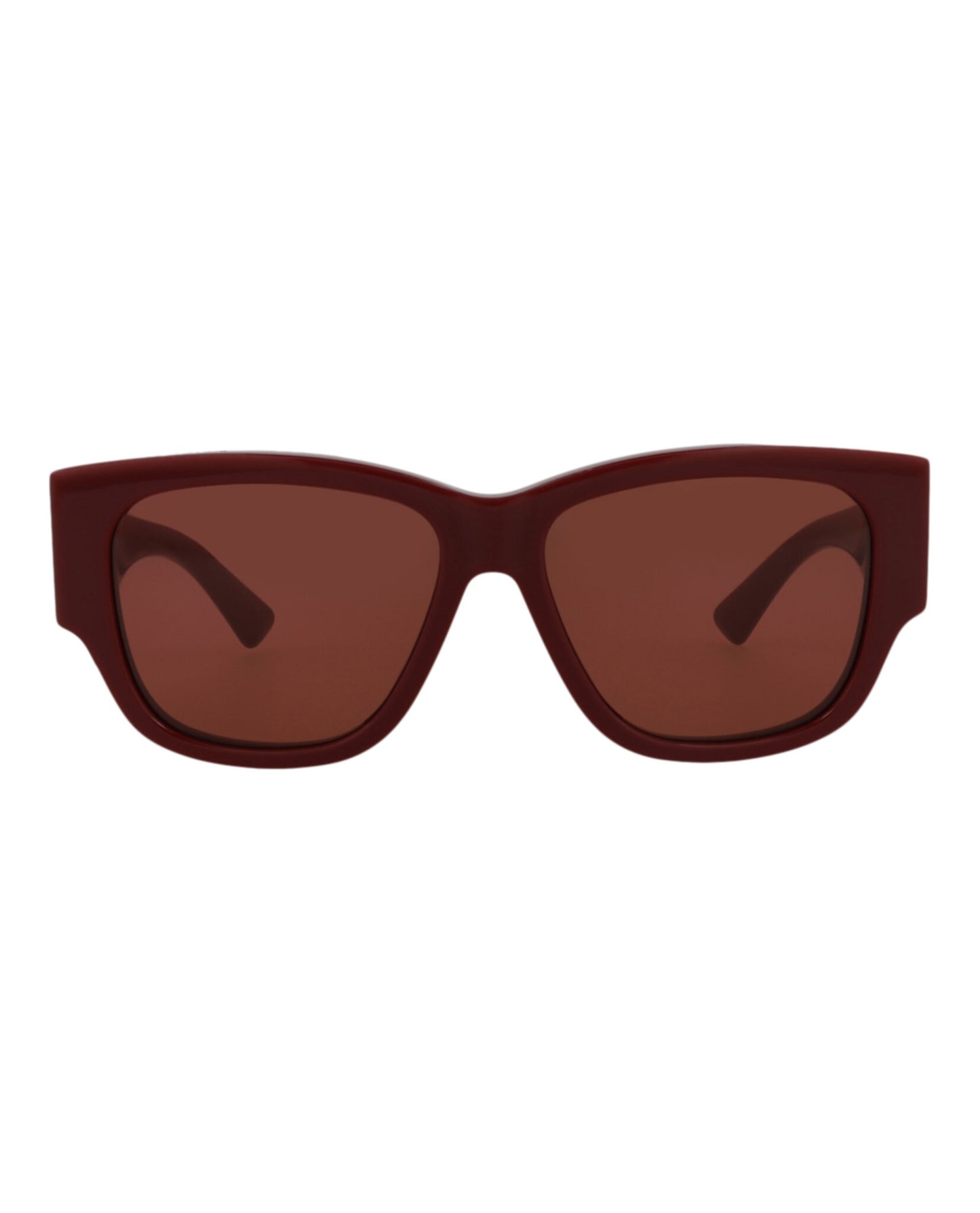 title:Bottega Veneta Square-Frame Acetate Sunglasses;color:Burgundy Red