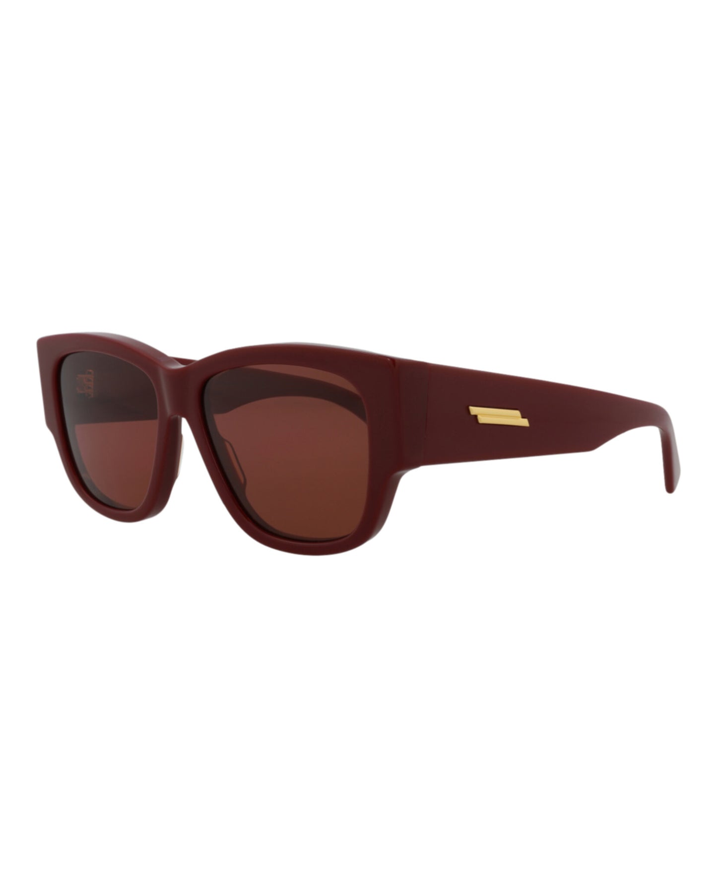 title:Bottega Veneta Square-Frame Acetate Sunglasses;color:Burgundy Red