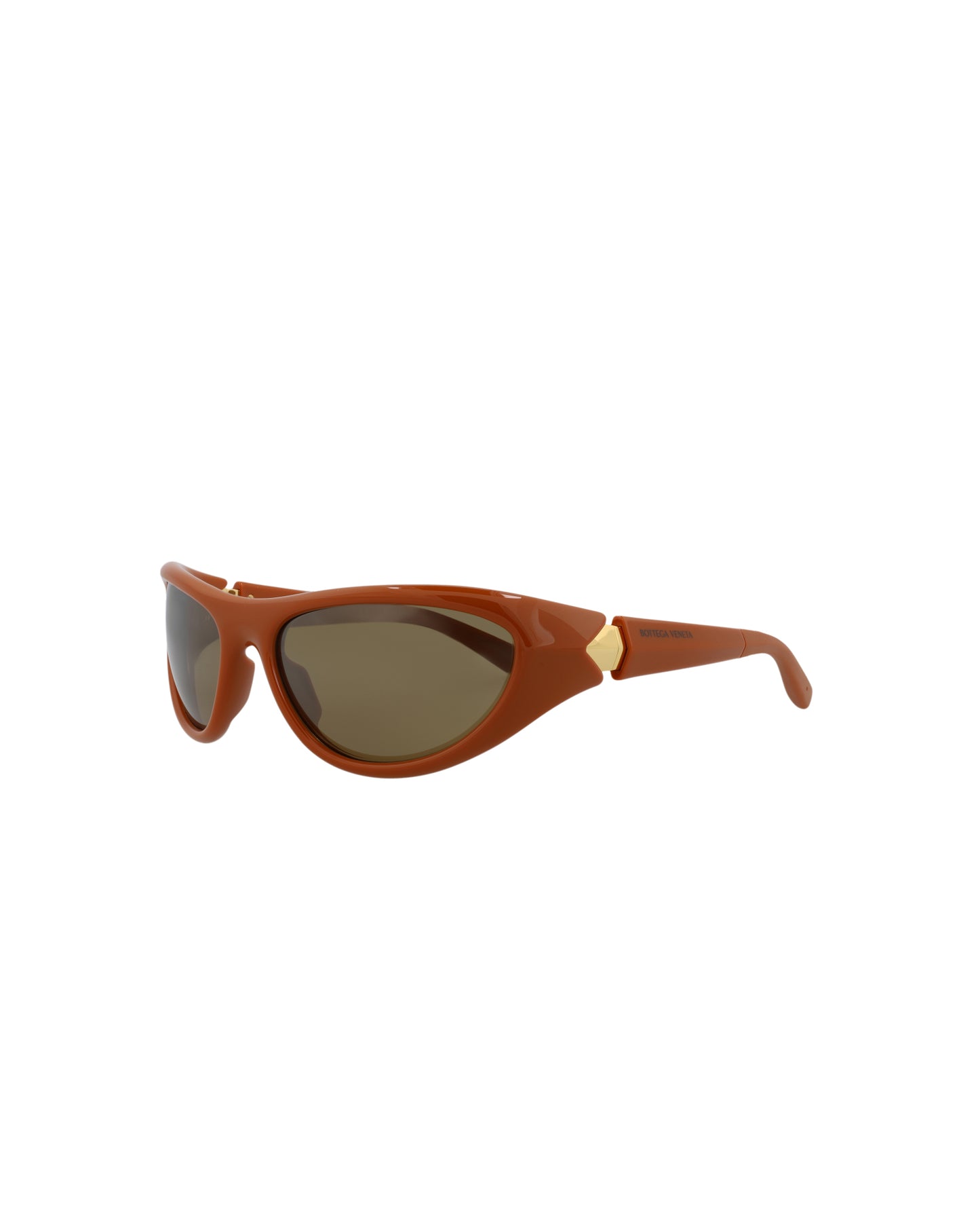 title:Bottega Veneta Shield-Frame Injection Sunglasses;color:Brown Brown Bronze