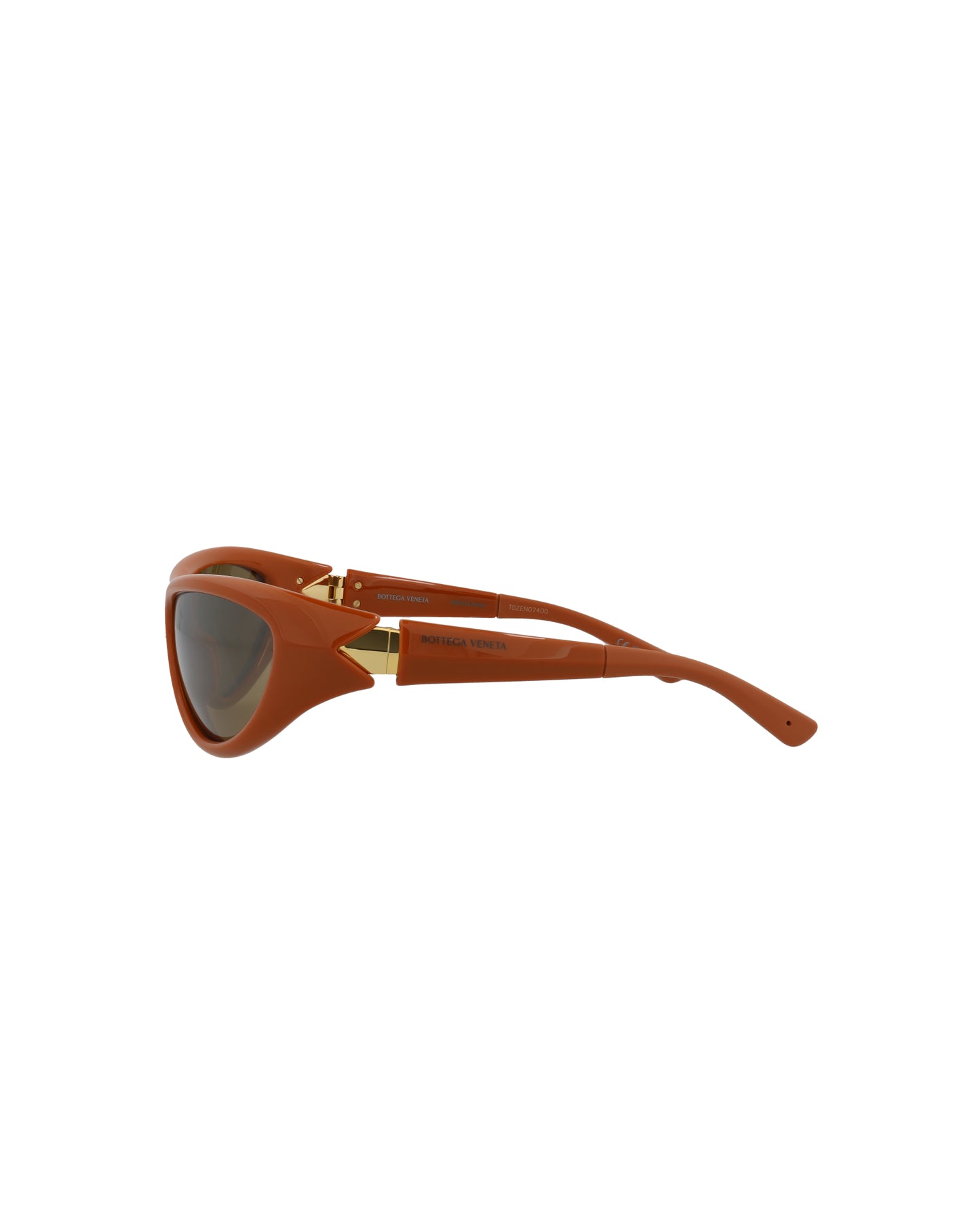 title:Bottega Veneta Shield-Frame Injection Sunglasses;color:Brown Brown Bronze