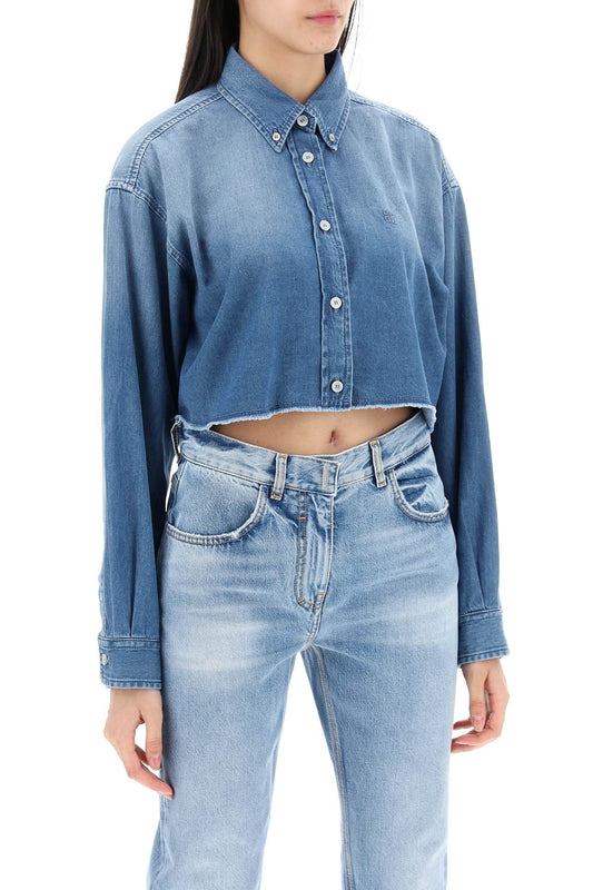 Givenchy Denim Cropped Shirt For Women