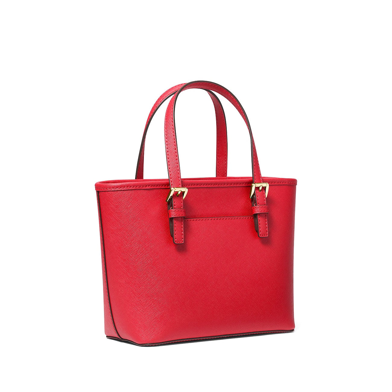 title:Michael Kors Women's Jet Set Travel Extra-Small Saffiano Leather Top-Zip Tote Bag;color:Bright Red