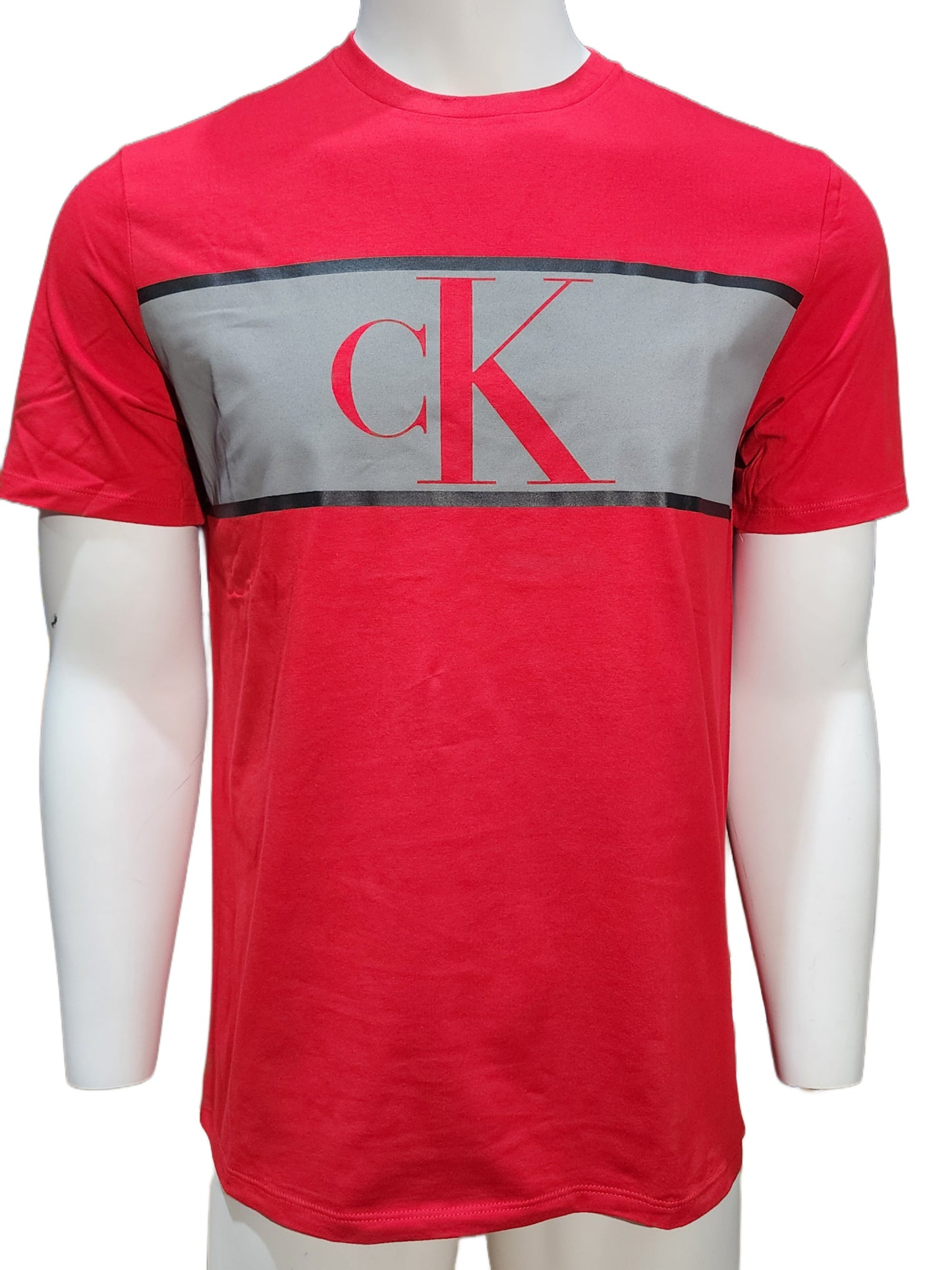 Calvin Klein Crew Neck Barbados Cherry - Bar Logo