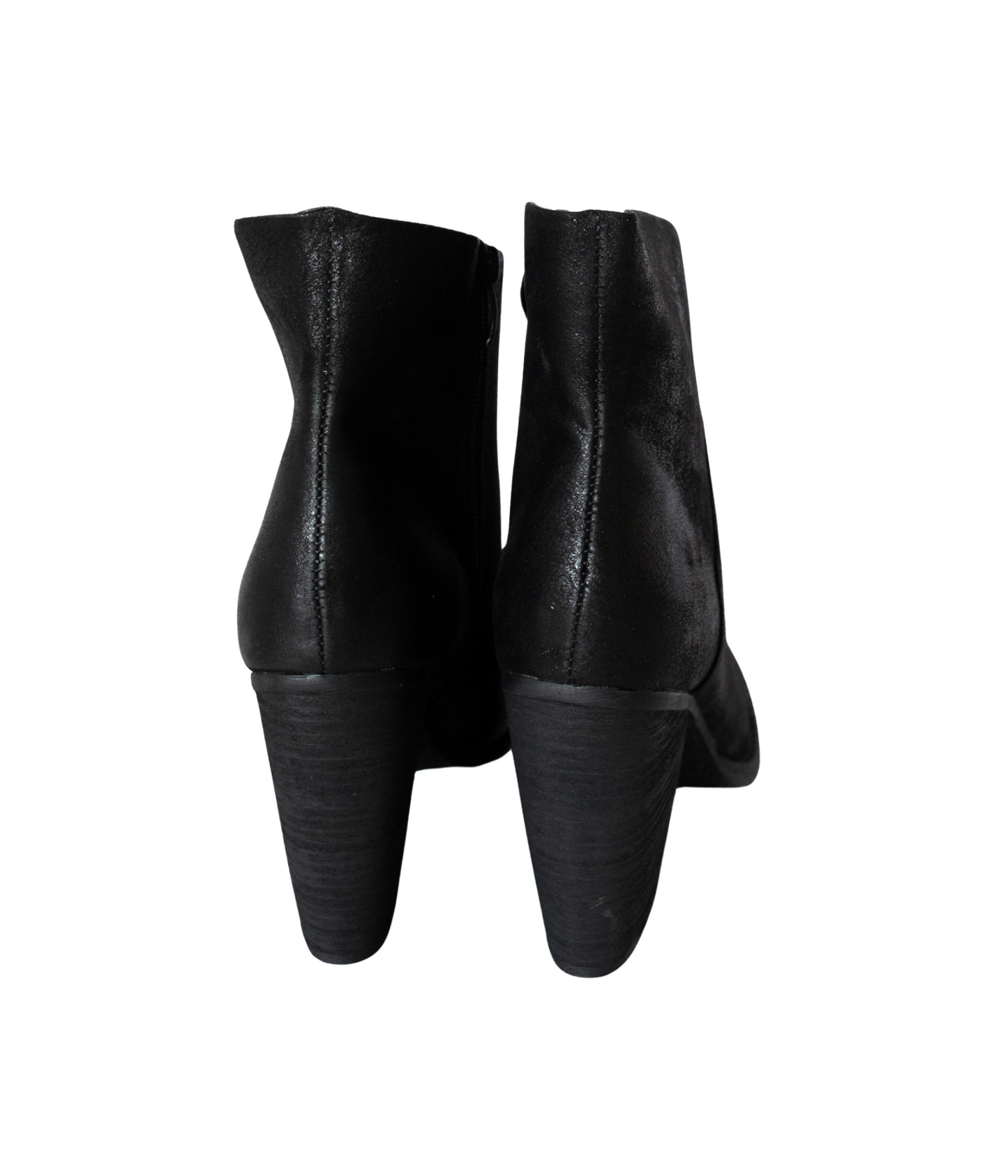 Bennington Asymmetrical Fold Over Ankle Boot in Black