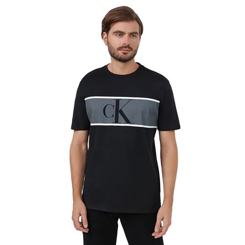 Calvin Klein Crew Neck Black Beauty - Bar Logo