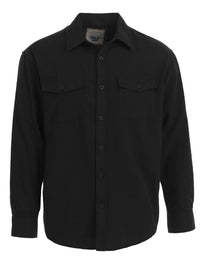 title:Gioberti Men's Black Plaid Checkered Brushed Flannel Shirt;color:Black