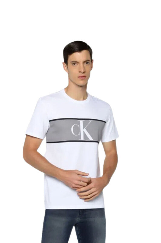 Calvin Klein Crew Neck Brilliant White - Bar Logo