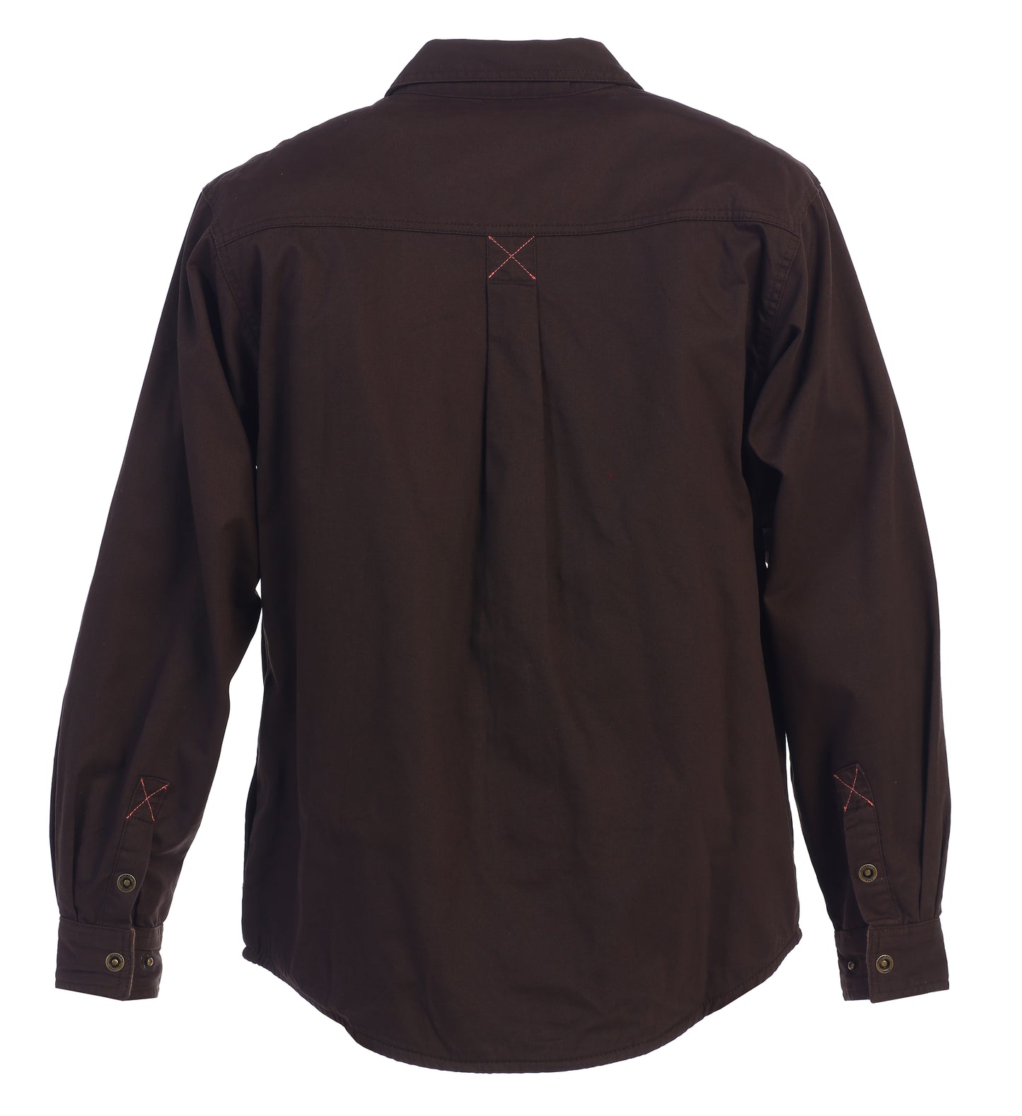 title:Gioberti Men's Brown Cotton Brushed and Soft Twill Shirt Jacket with Flannel Lining;color:Brown