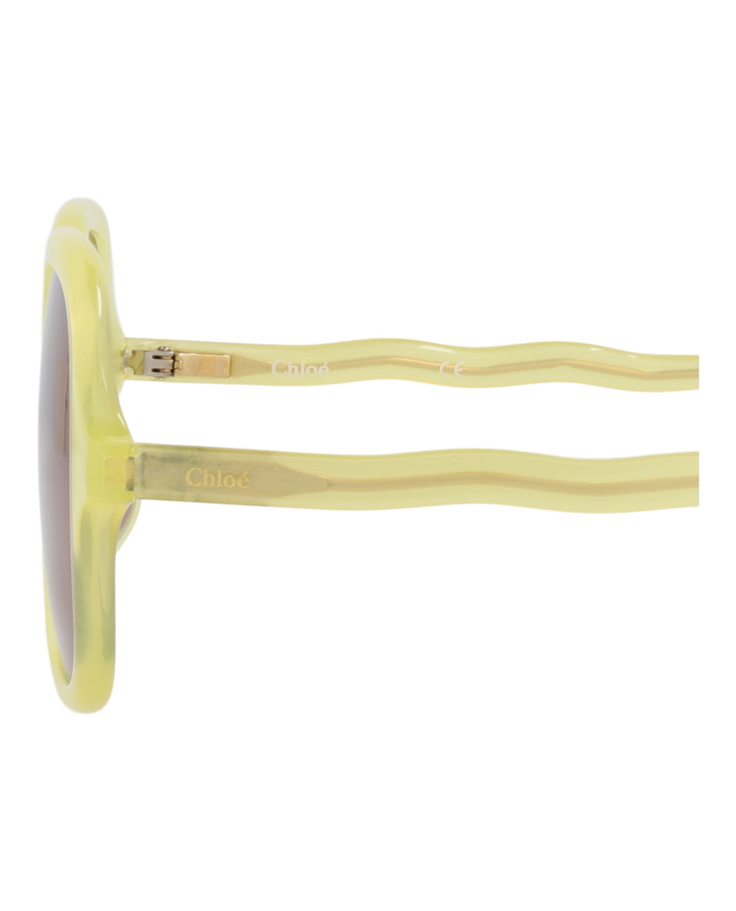 title:Chloe Square-Frame Acetate Sunglasses;color:Yellow Yellow Brown