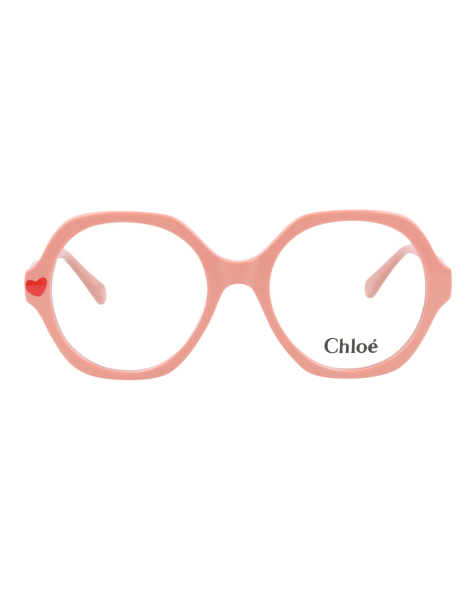 title:Chloe Round-Frame Acetate Optical Frames;color:Pink Pink Transparent