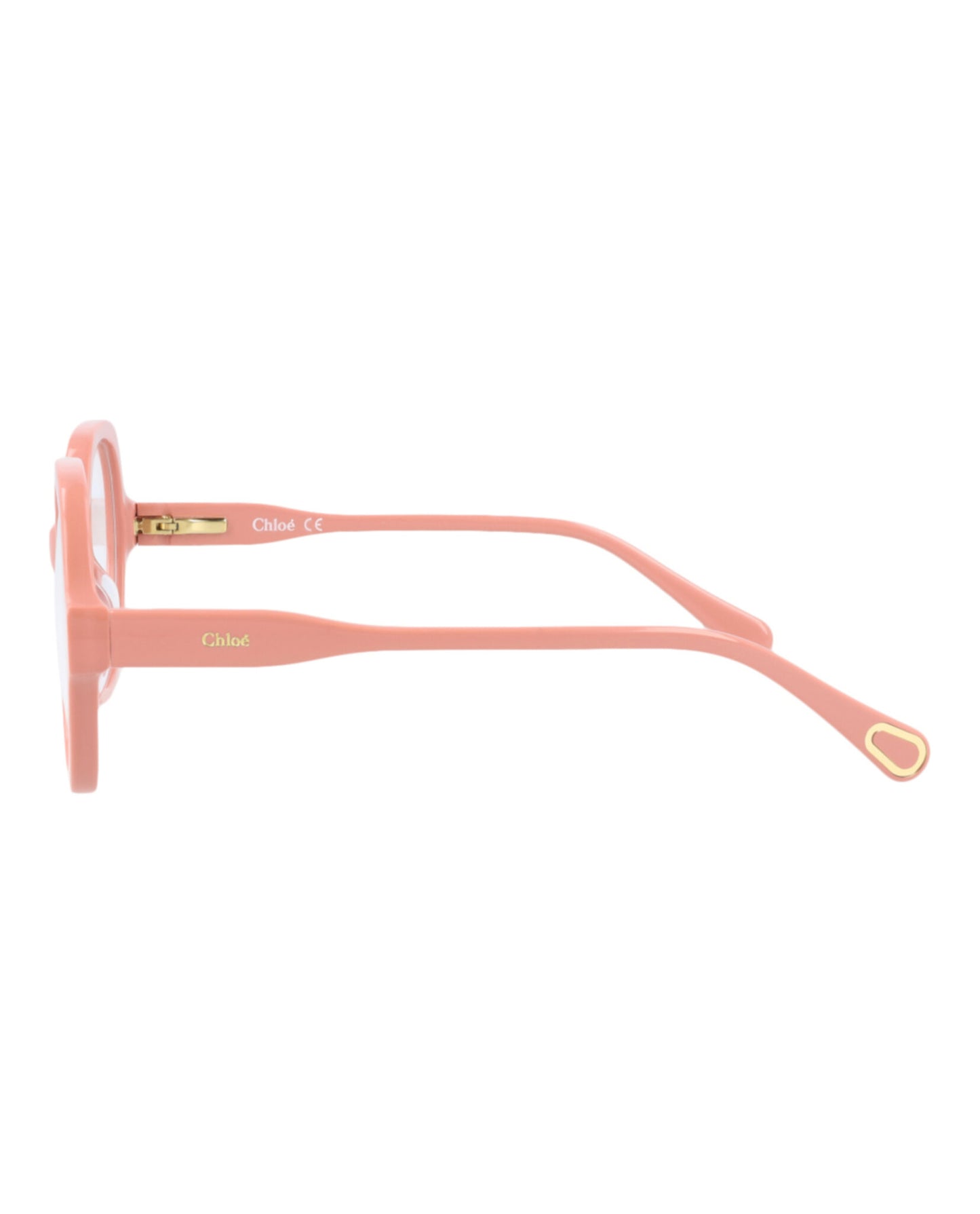 title:Chloe Round-Frame Acetate Optical Frames;color:Pink Pink Transparent