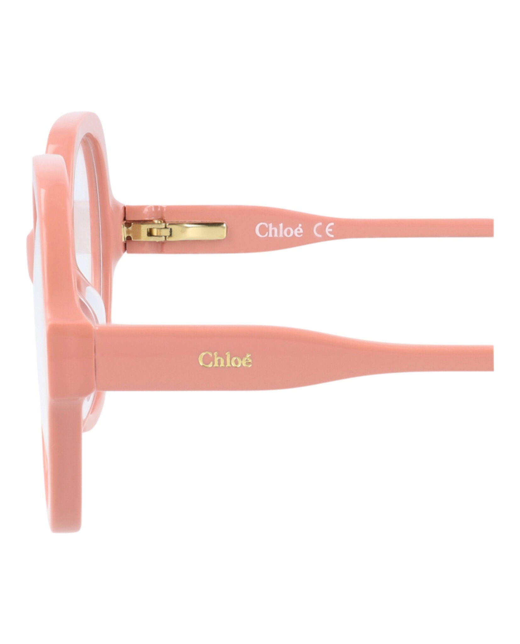 title:Chloe Round-Frame Acetate Optical Frames;color:Pink Pink Transparent