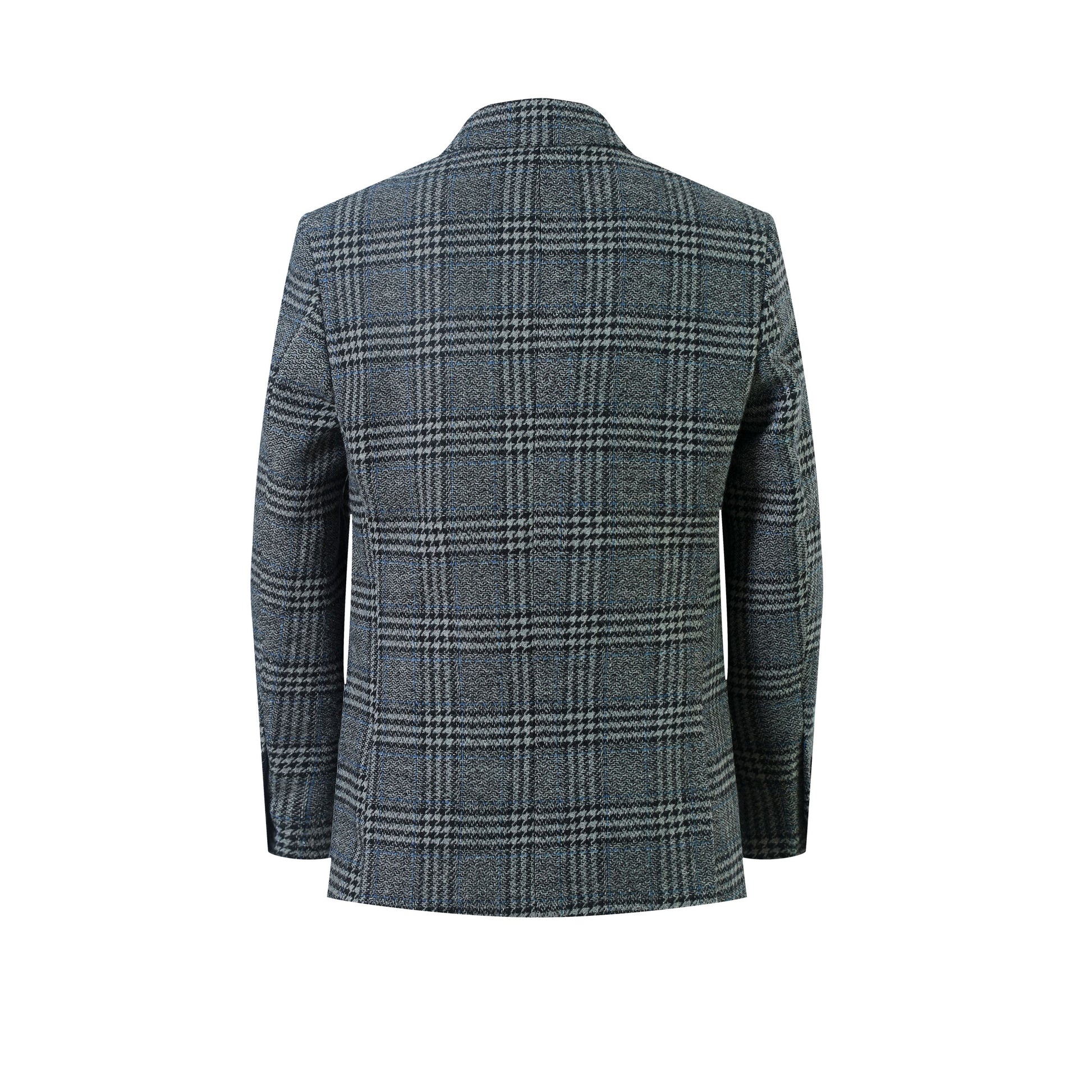 title:ELIE BALLEH Grey Boy's Slim Fit Windowpane Blazers Sports Coat Jacket;color:GREY