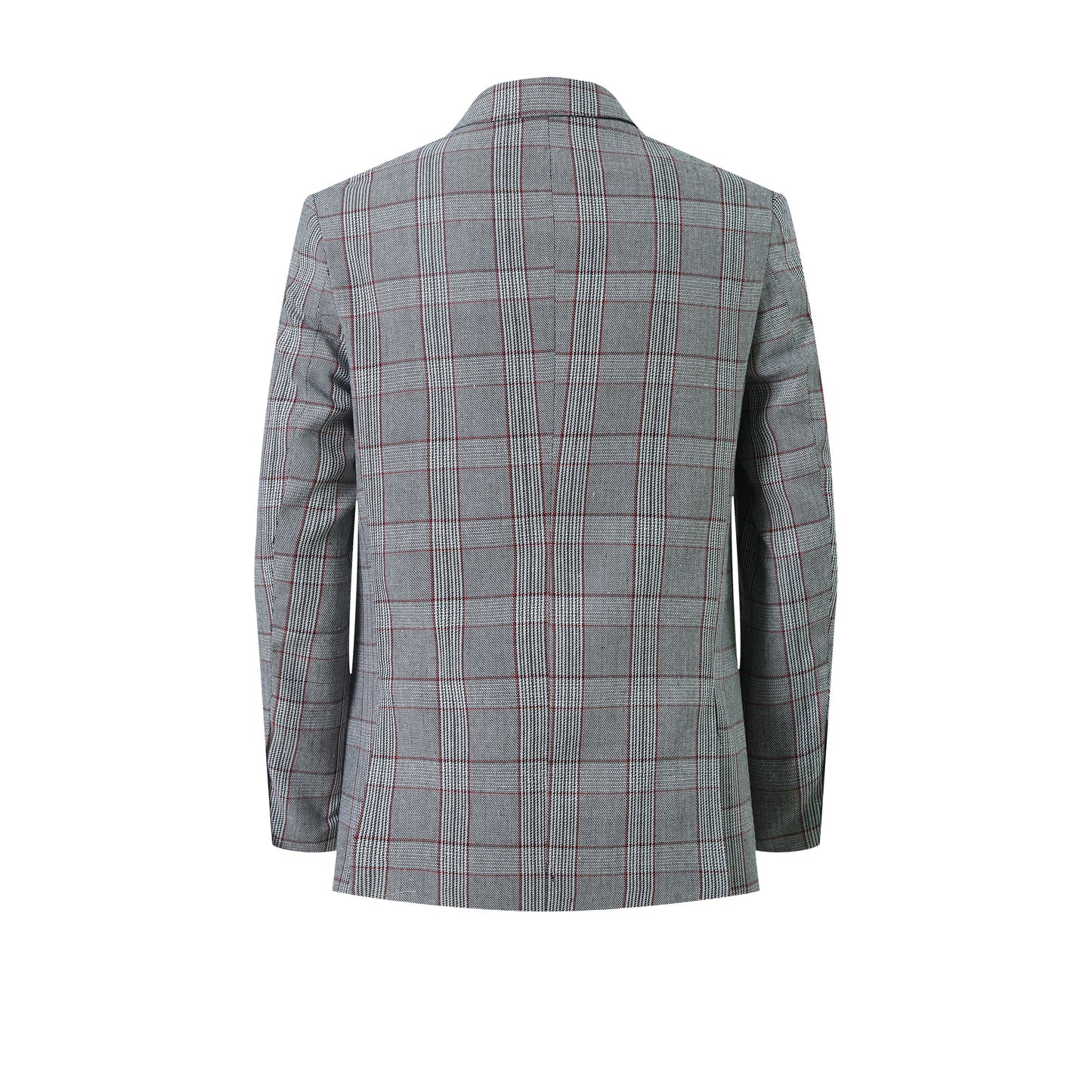 title:ELIE BALLEH Boy's Grey Plaid Blazers Sports Coat Jacket;color:GREY