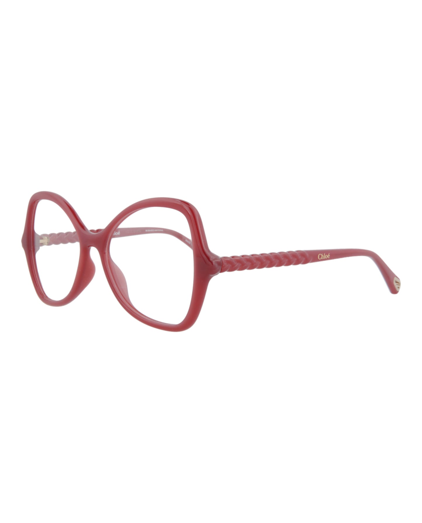 title:Chloe Cat Eye-Frame Bio Injection Optical Frames;color:Orange Orange Transparent