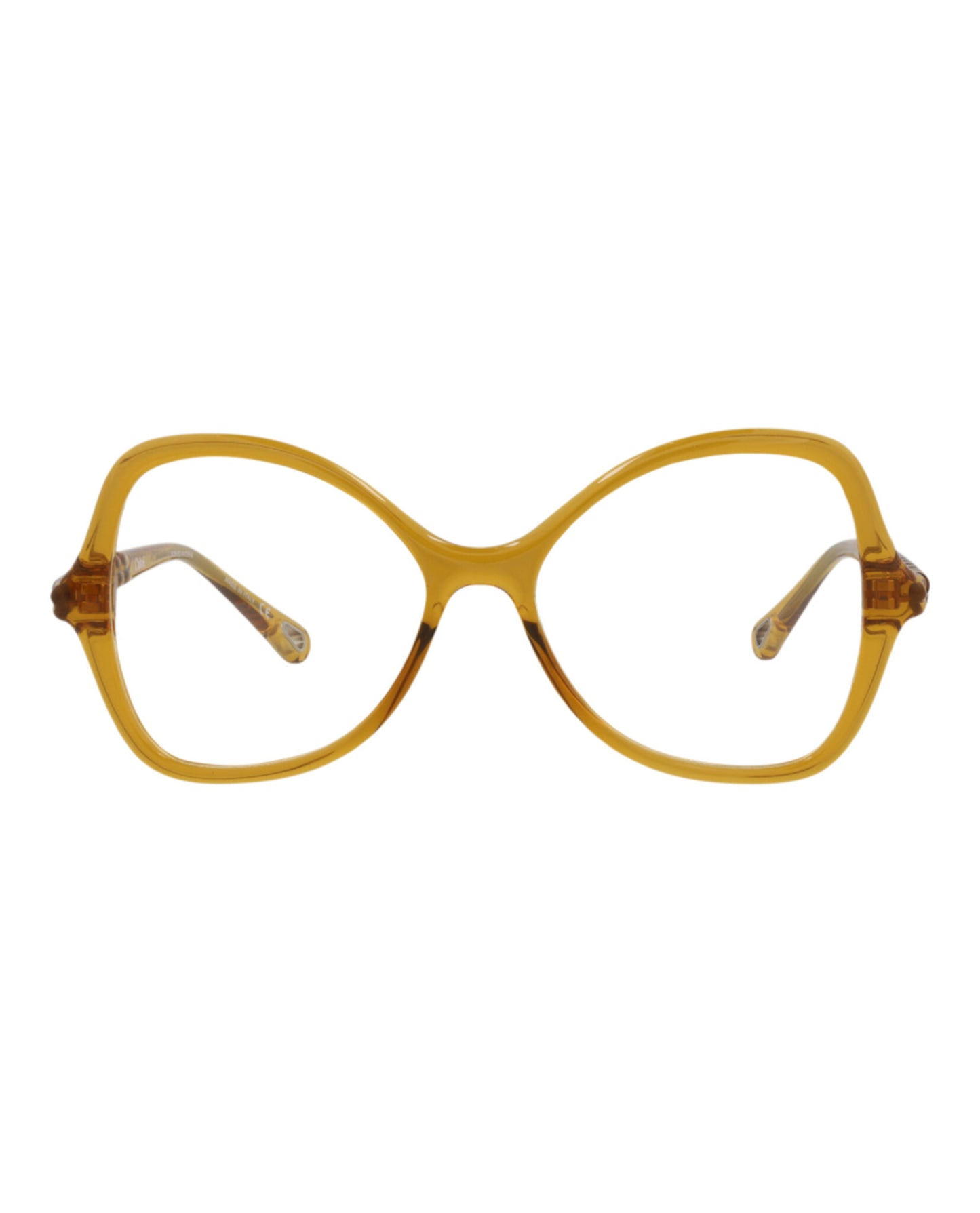 title:Chloe Cat Eye-Frame Bio Injection Optical Frames;color:Yellow Yellow Transparent