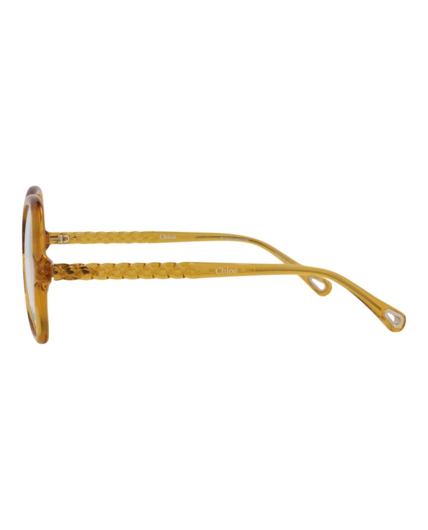 title:Chloe Cat Eye-Frame Bio Injection Optical Frames;color:Yellow Yellow Transparent