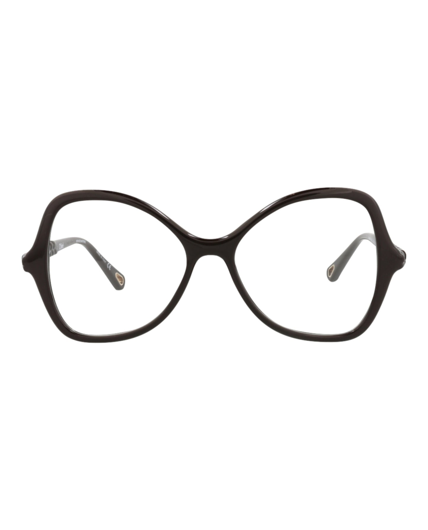 title:Chloe Cat Eye-Frame Bio Injection Optical Frames;color:Brown Brown