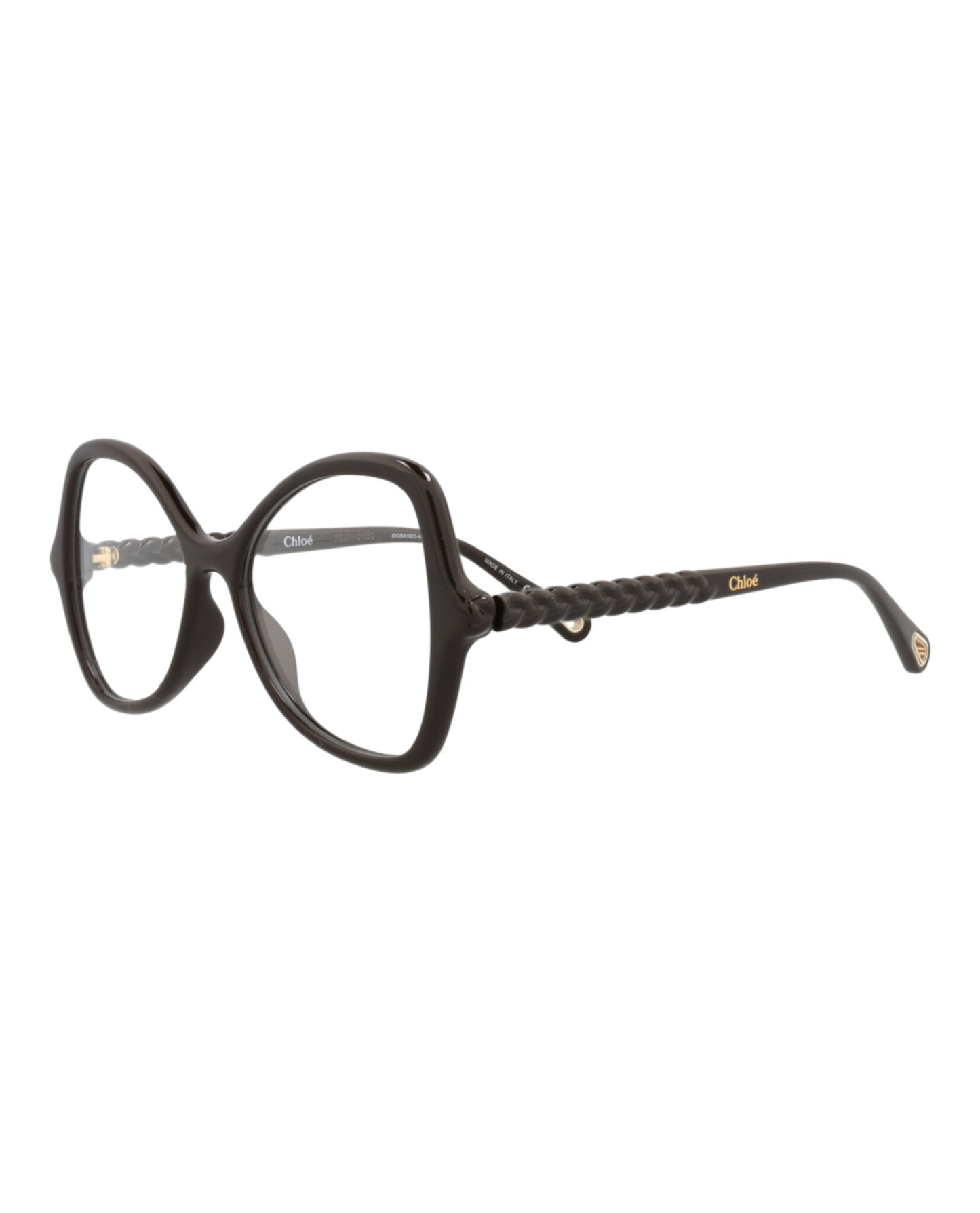 title:Chloe Cat Eye-Frame Bio Injection Optical Frames;color:Brown Brown