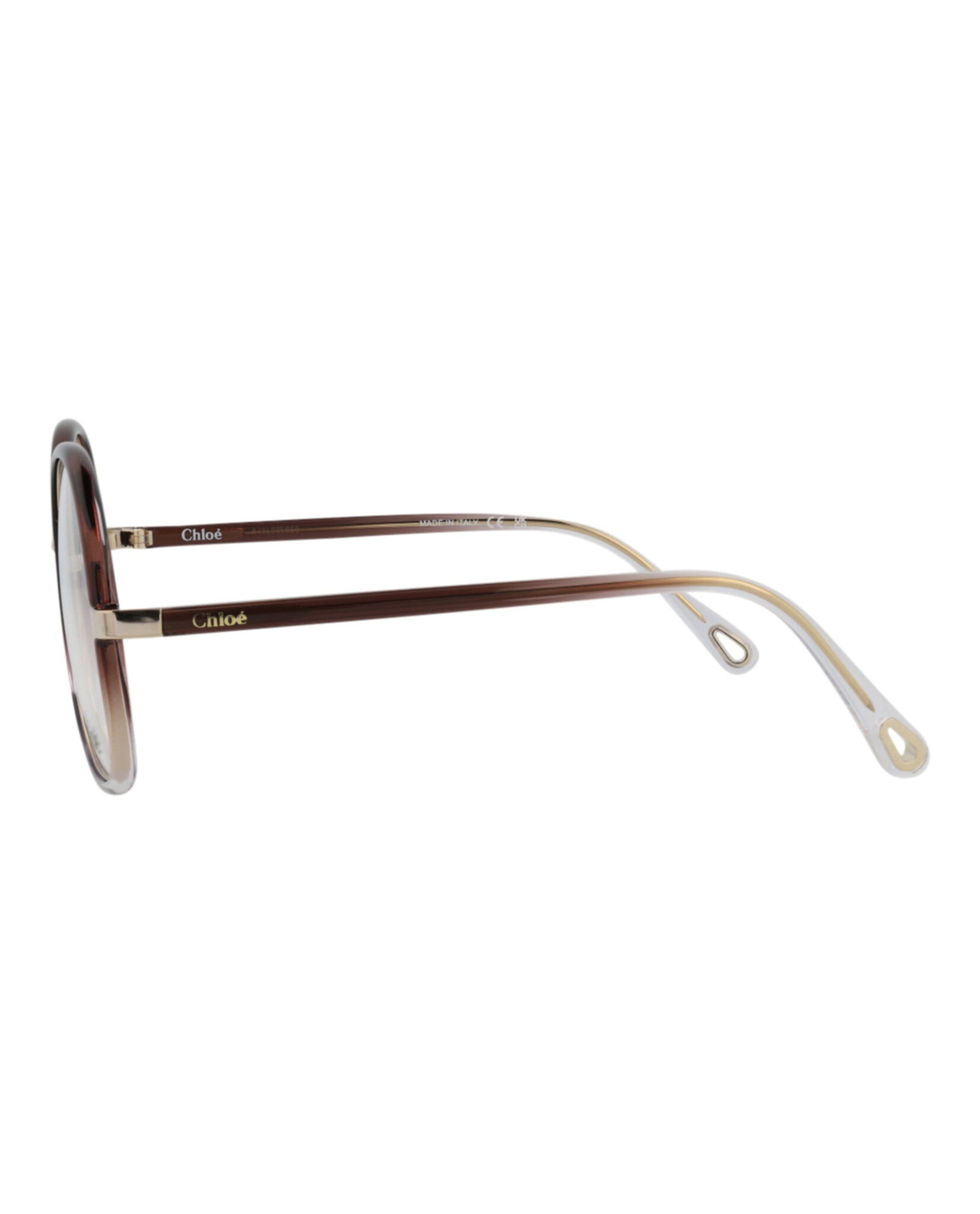 title:Chloe Round-Frame Injection Optical Frames;color:Brown Brown