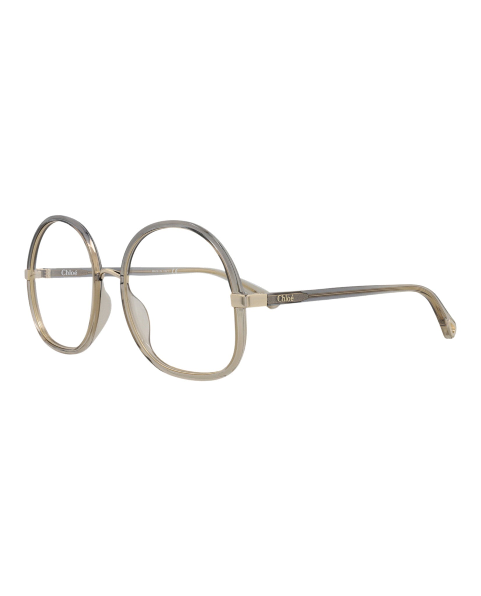 title:Chloe Round-Frame Injection Optical Frames;color:Grey Grey Transparent