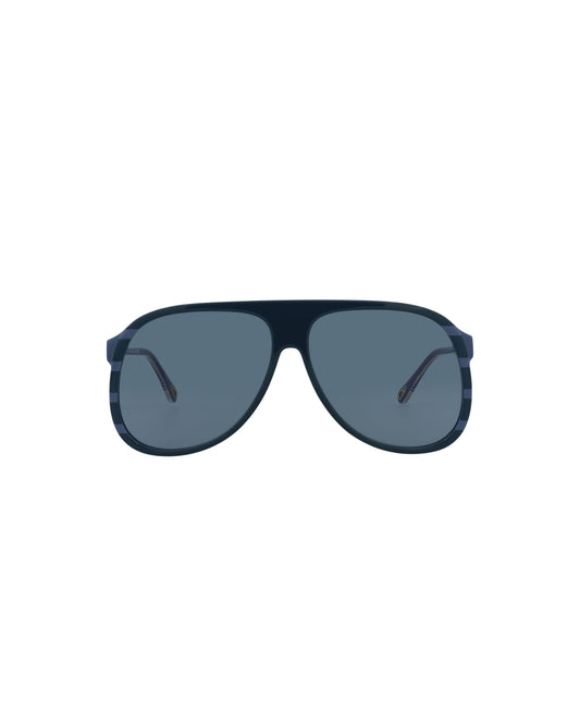 title:Chloe Aviator-Frame Bio Acetate Sunglasses, Style #  CH0128S-30013588004;color:Blue Light Blue