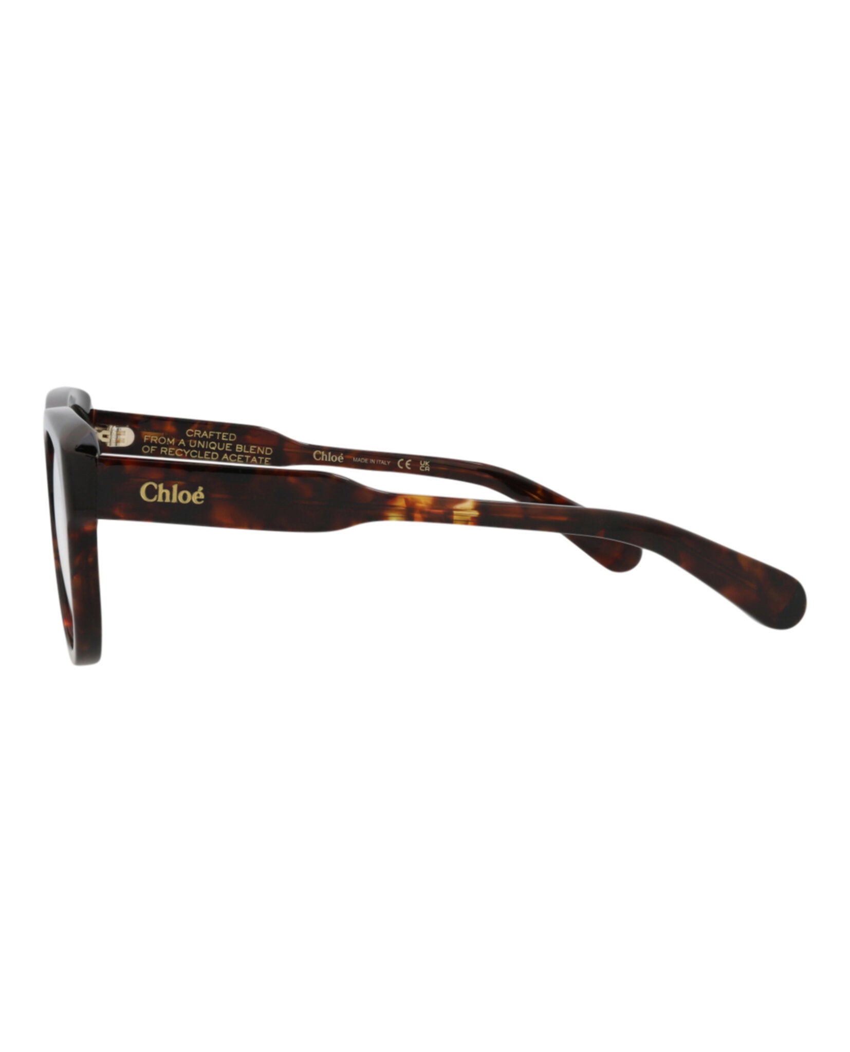 title:Chloe Round-Frame Recycled Acetate Optical Frames;color:Havana Havana Transparent