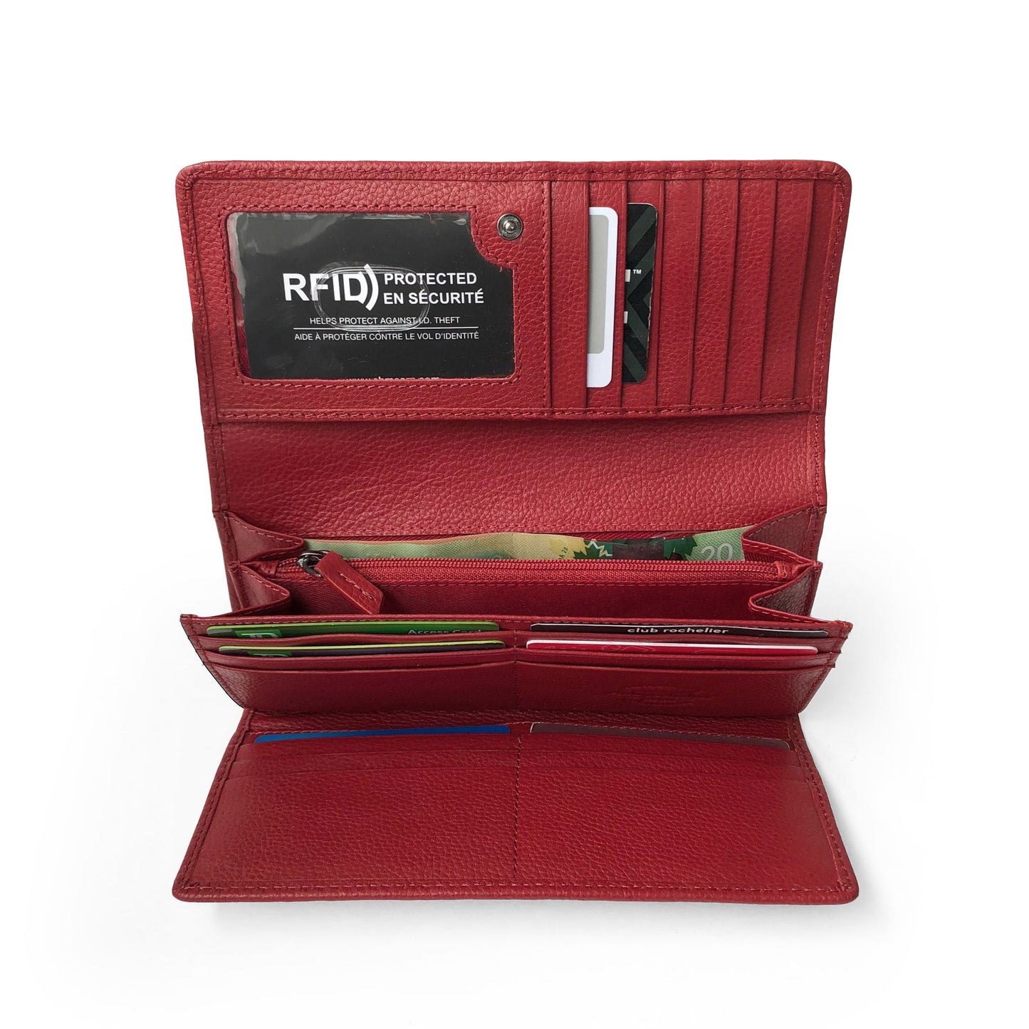 Club Rochelier Ladies Full Leather Clutch Wallet with Gusset Pocket