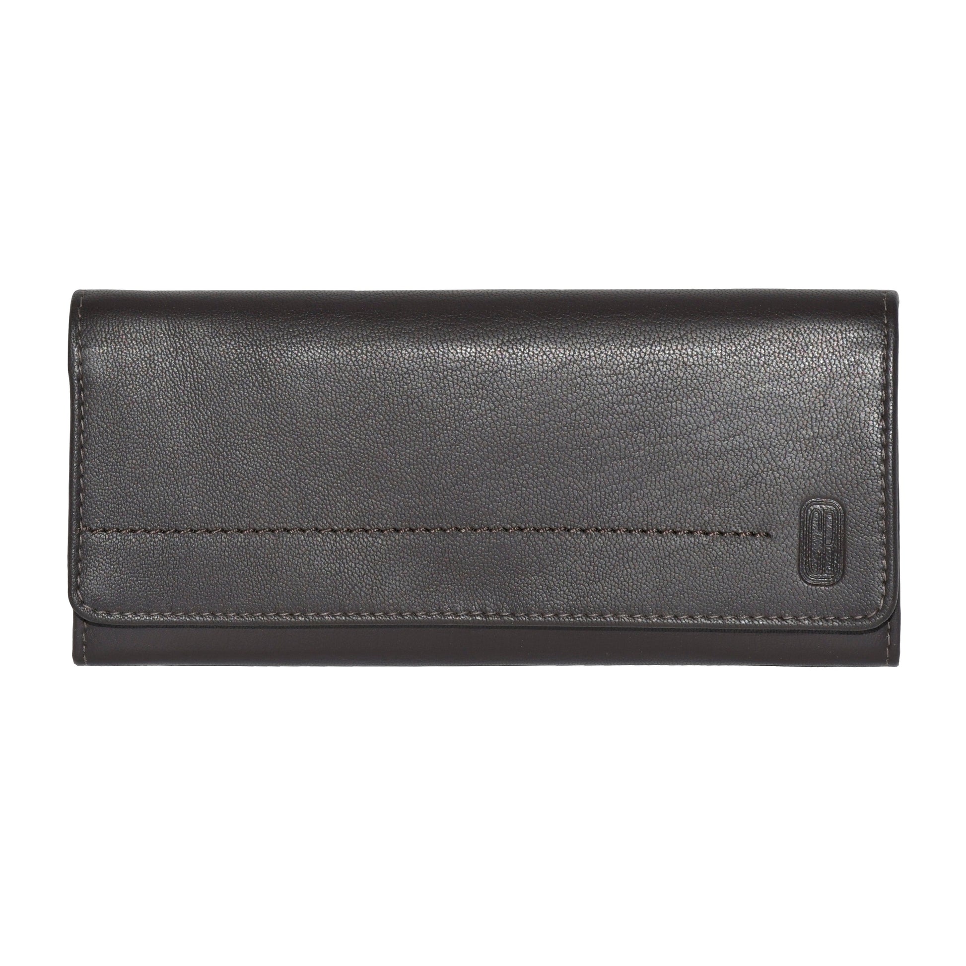 Club Rochelier Ladies' Slim Fold Wallet Dark Brown - Ruumur